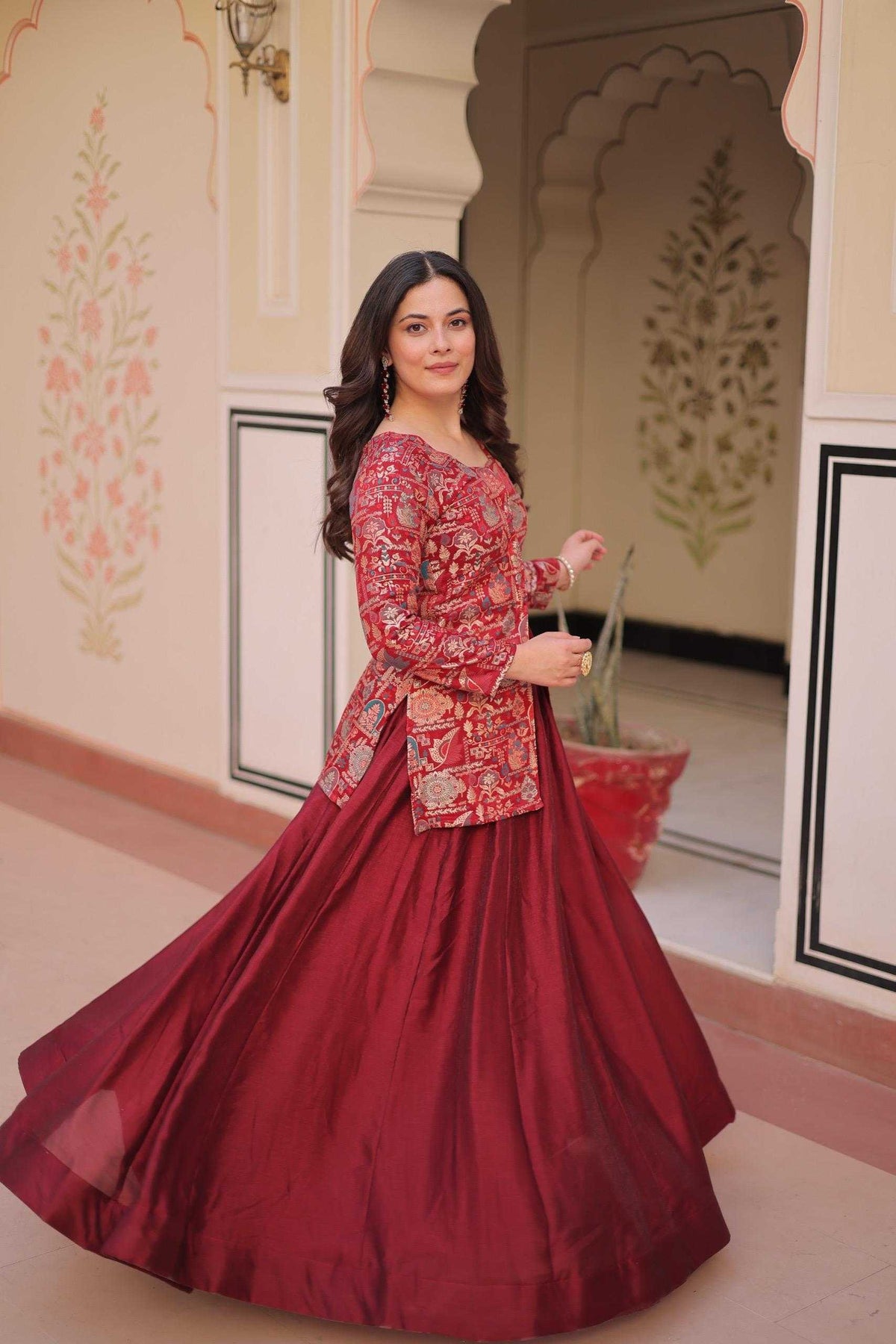 Shimmer Silk Designer Lehenga