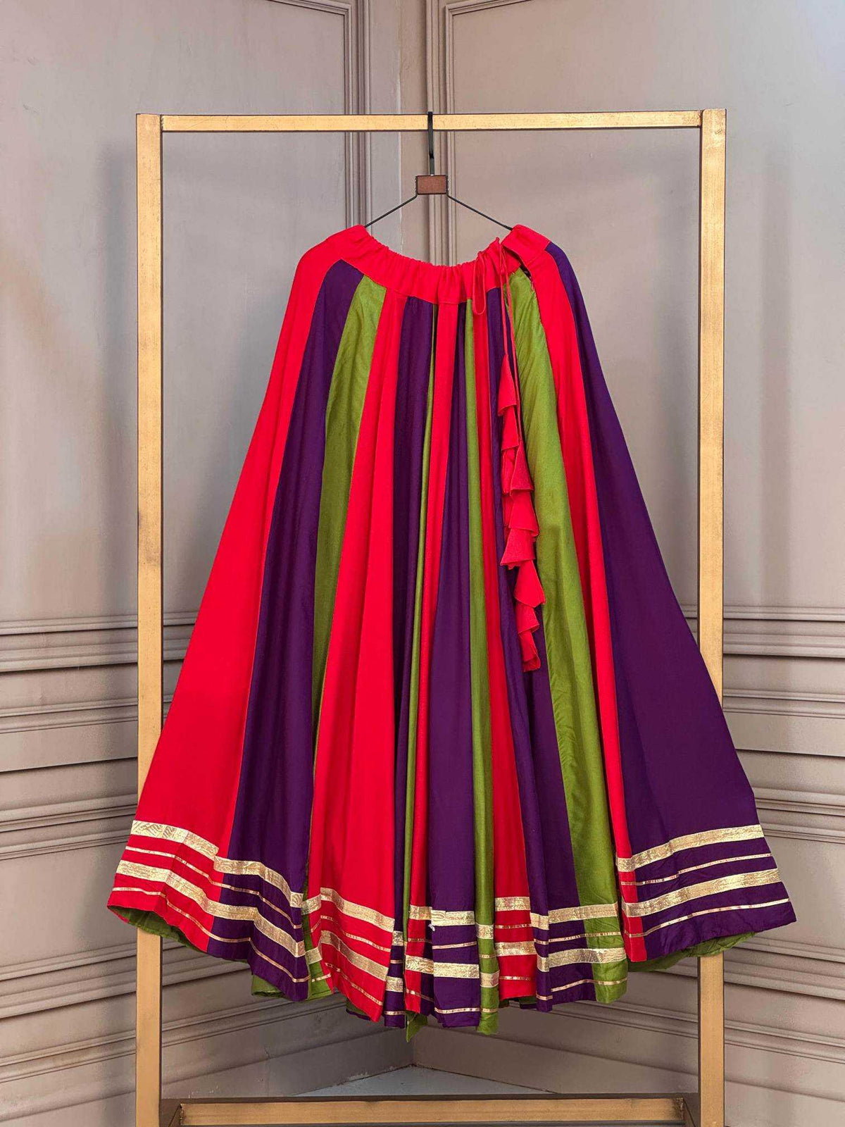 Rayon Traditional Lehenga in Pista