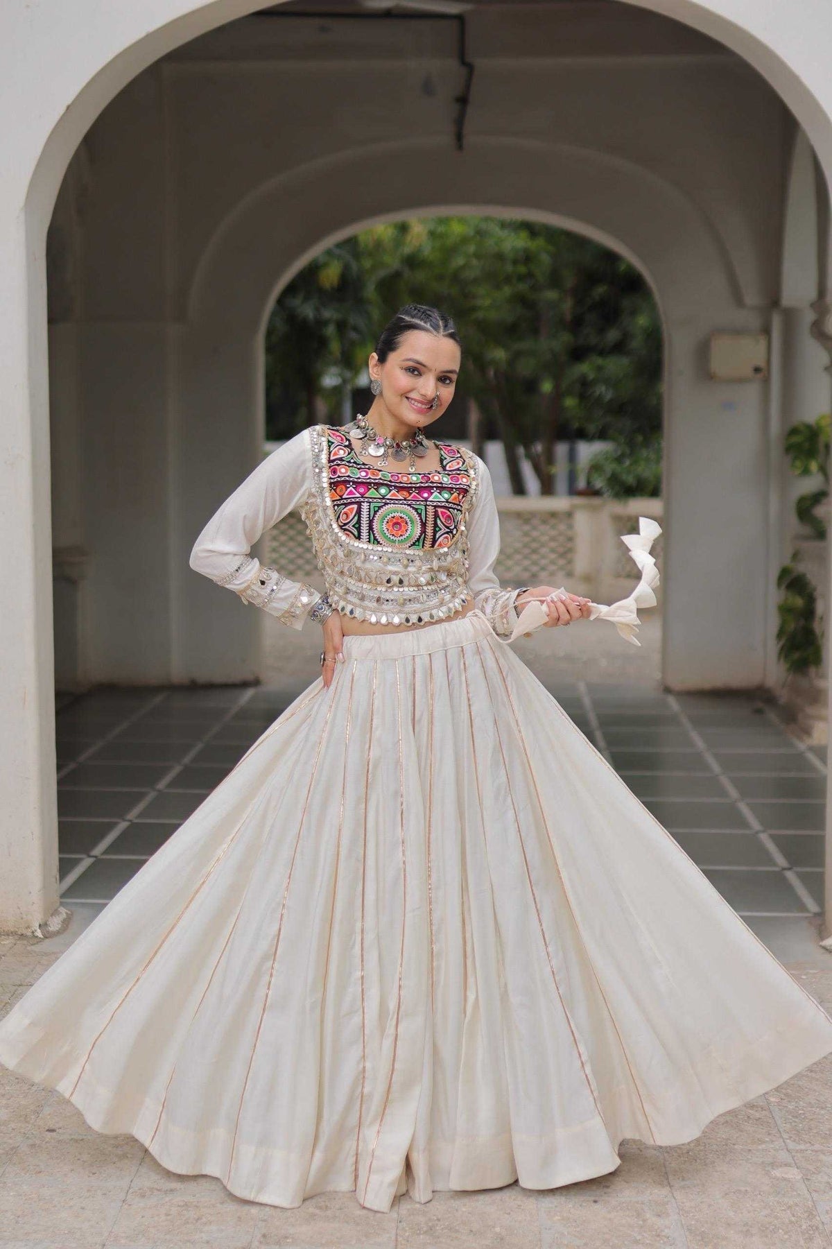 Heavy Roman Silk Fancy Lehenga in Red