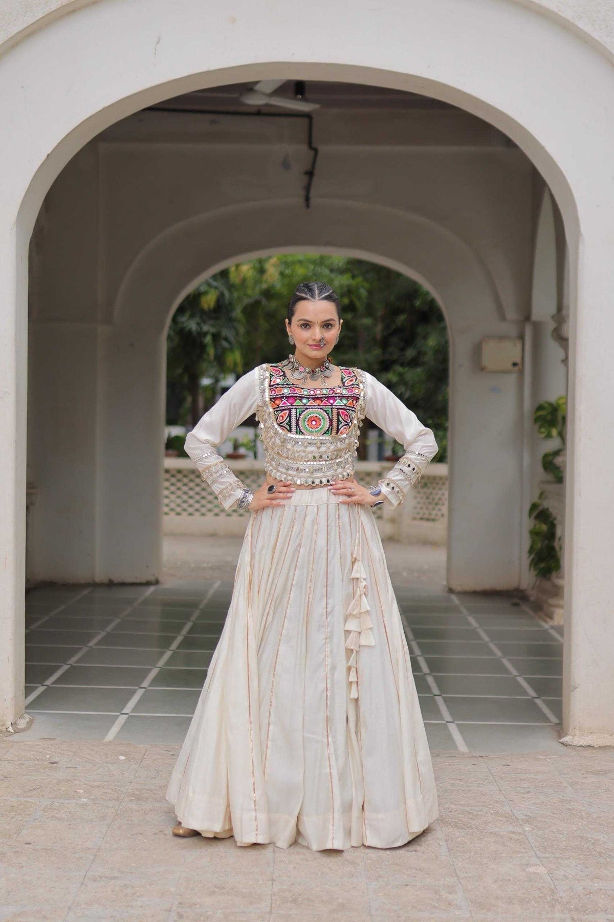 Heavy Roman Silk Fancy Lehenga in Red