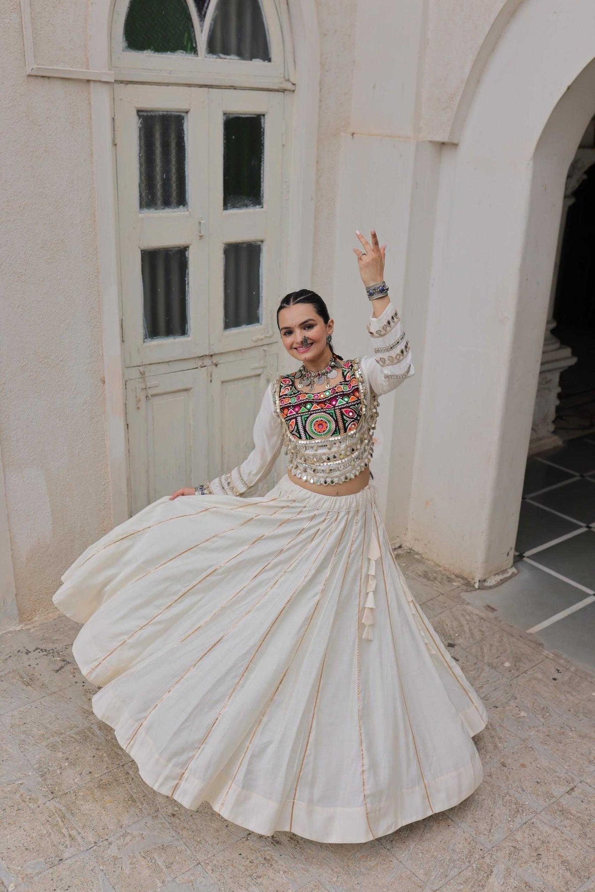 Heavy Roman Silk Fancy Lehenga in Red