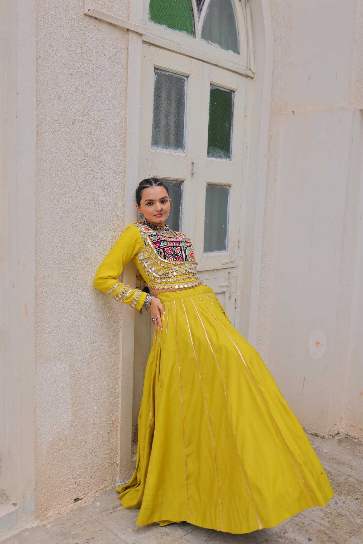 Heavy Roman Silk Fancy Lehenga in Red