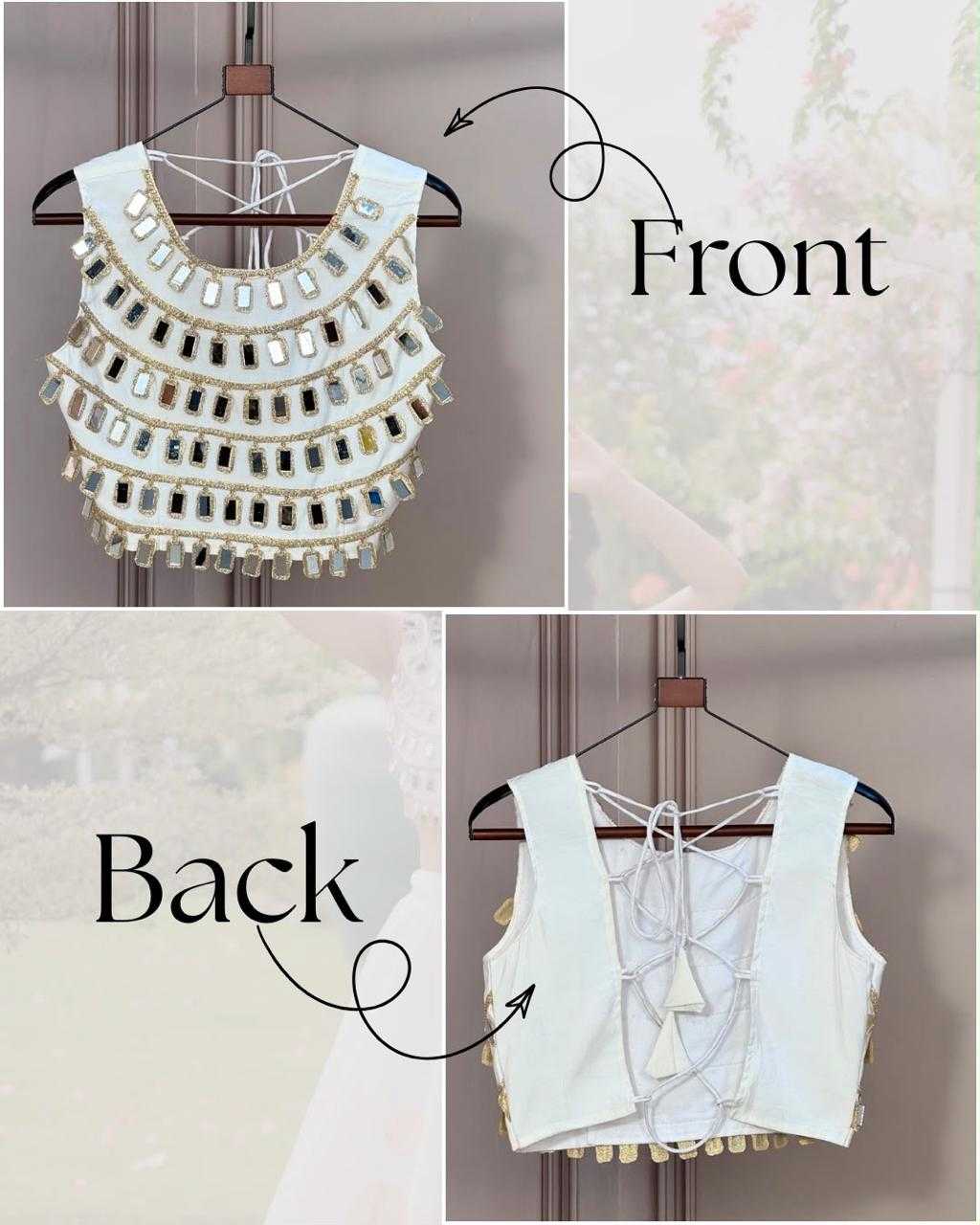 Heavy Roman Silk Designer Blouse in White