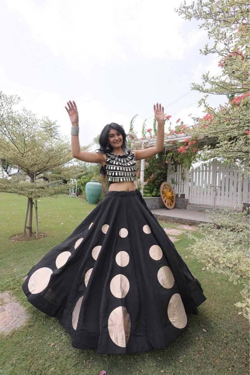 Heavy Roman Silk Lehenga in Yellow