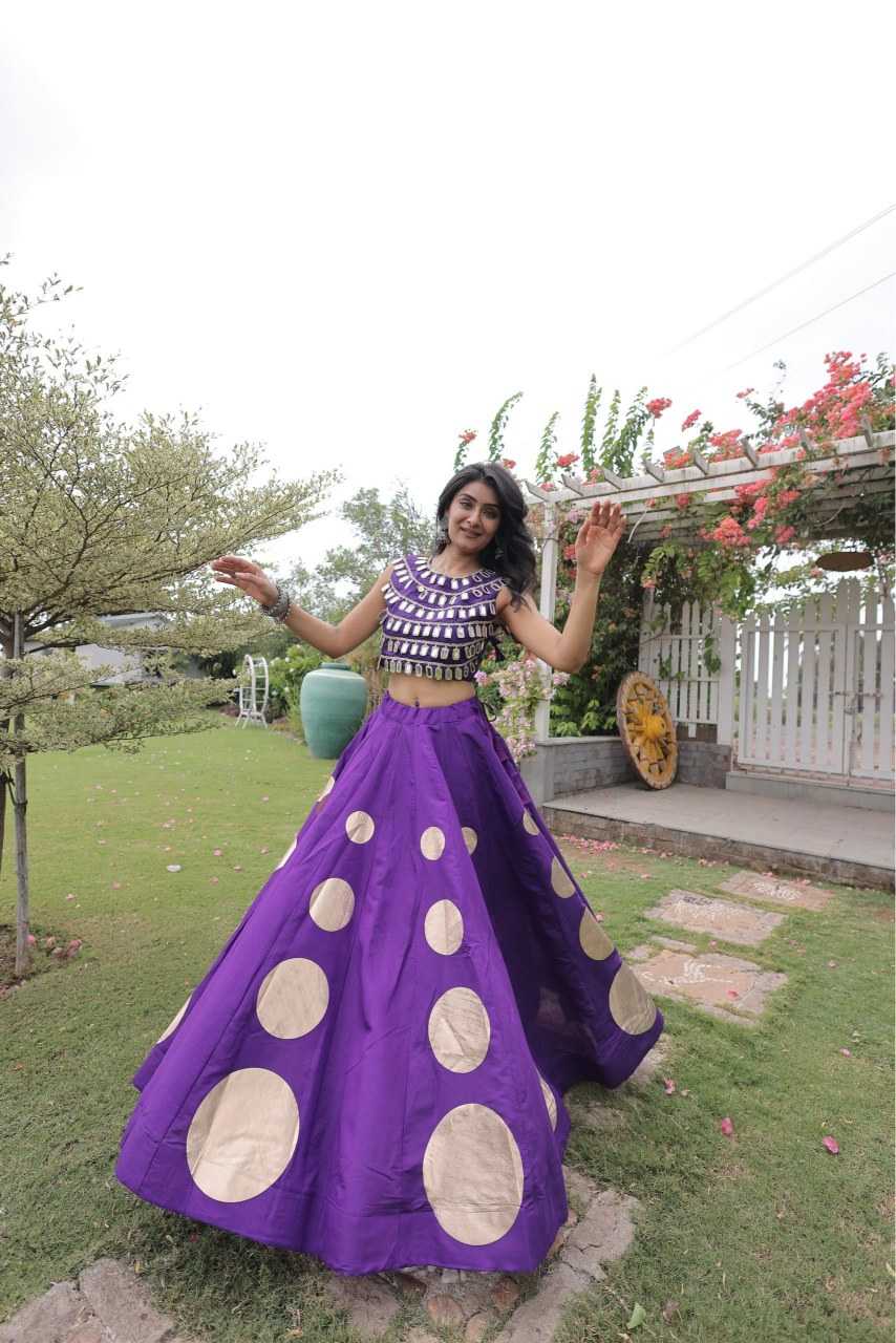 Heavy Roman Silk Lehenga in Yellow