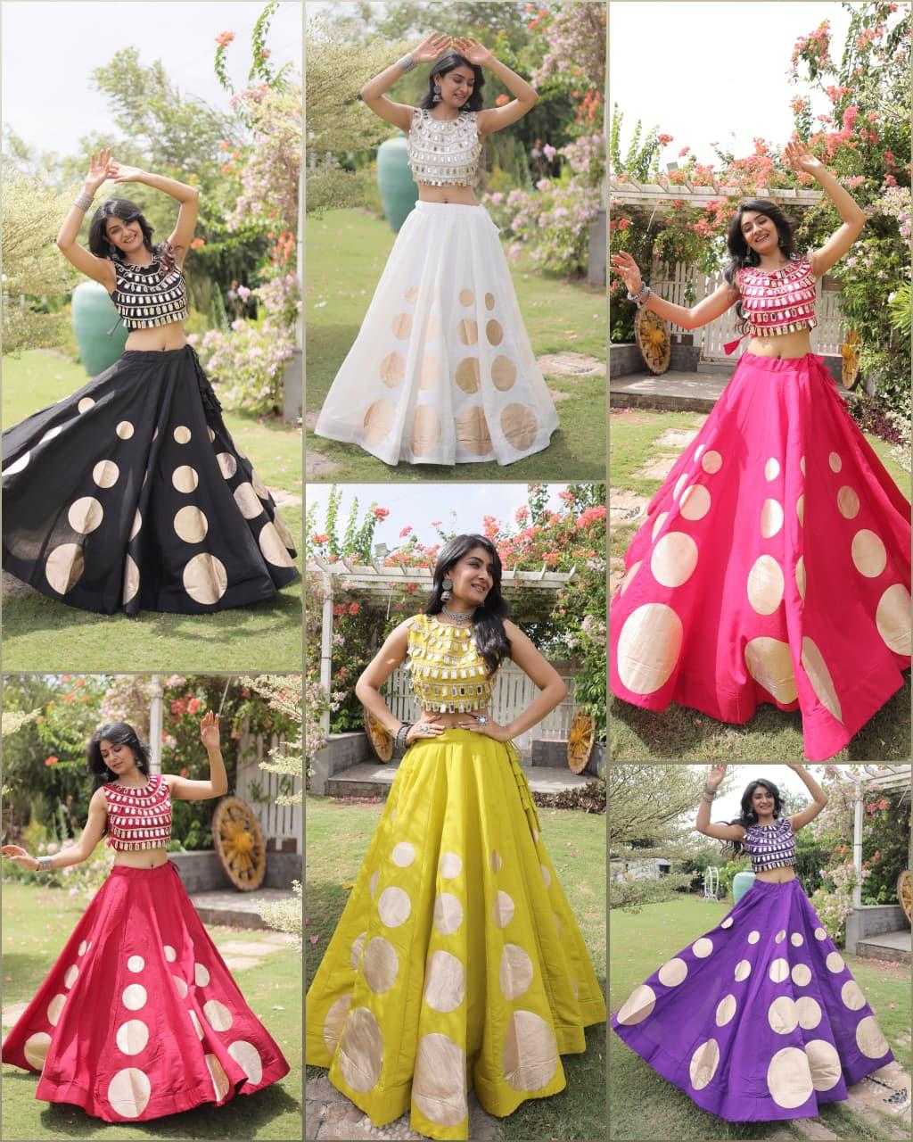 Heavy Roman Silk Lehenga in Yellow