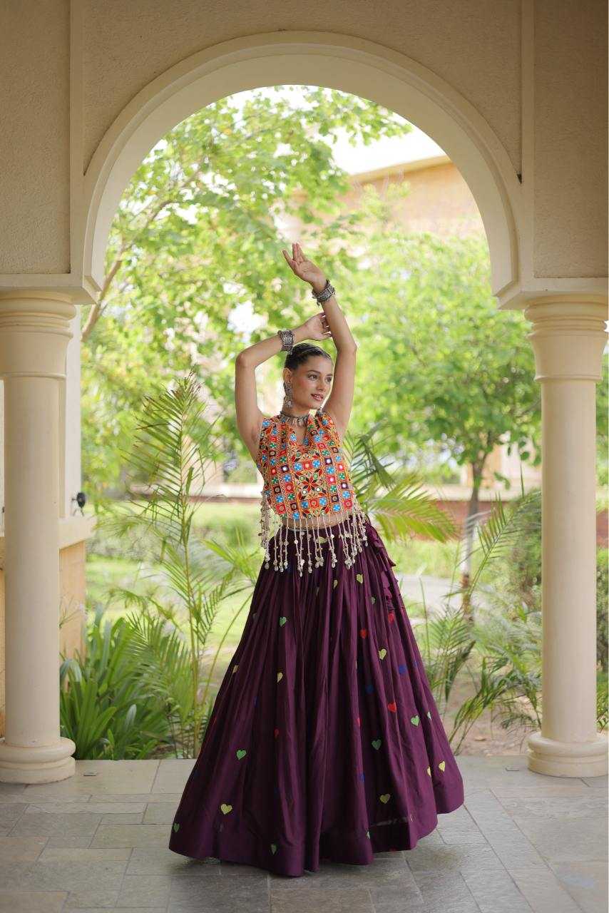 Cotton Designer Lehenga in Orange
