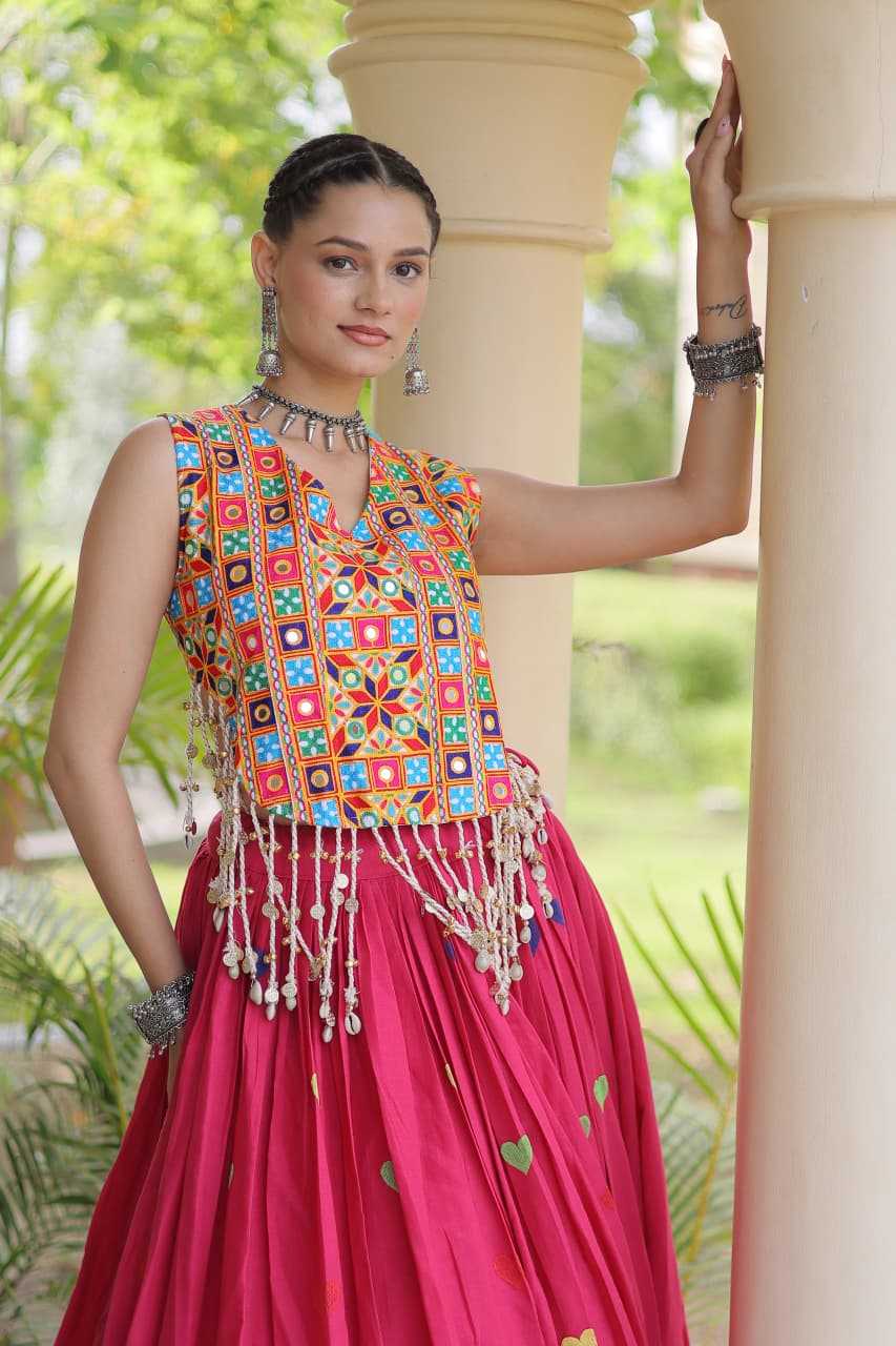 Cotton Designer Lehenga in Orange