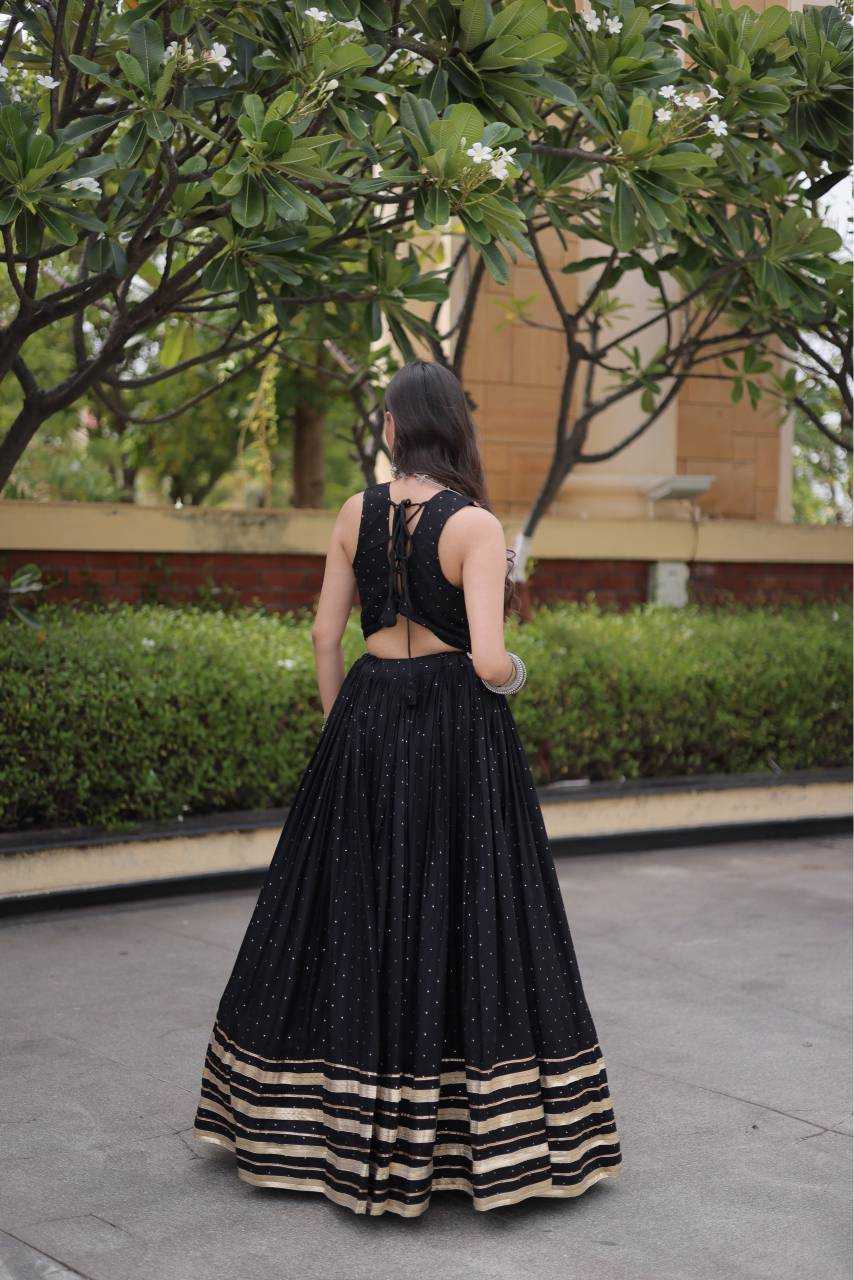 Rayon Designer Lehenga in Morpich