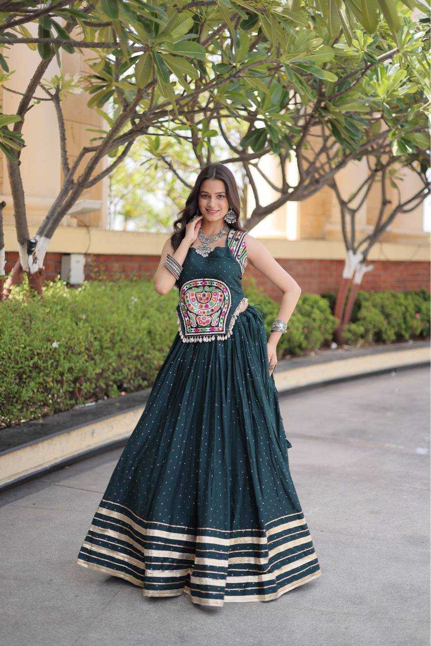 Rayon Designer Lehenga in Morpich