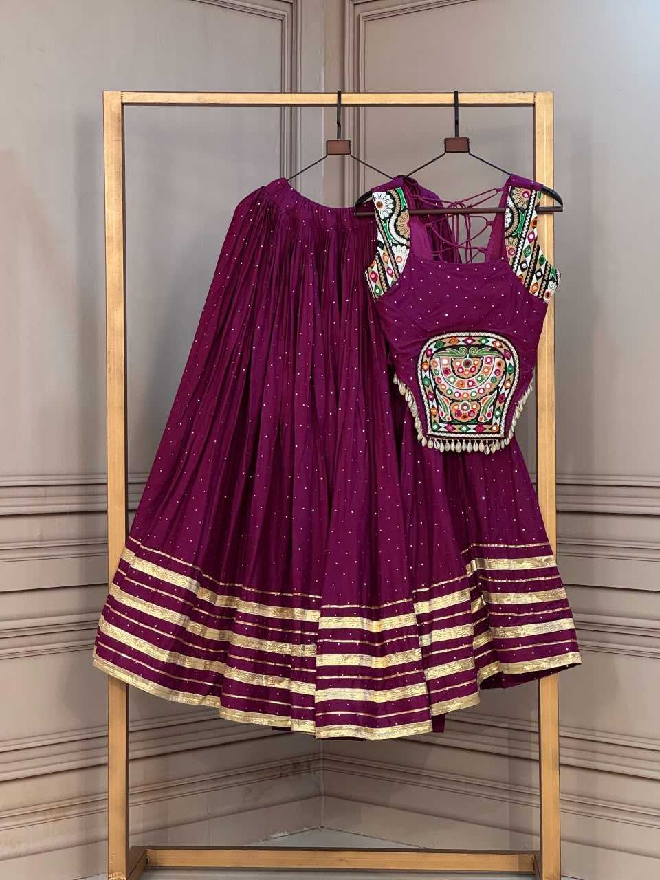 Rayon Designer Lehenga in Red
