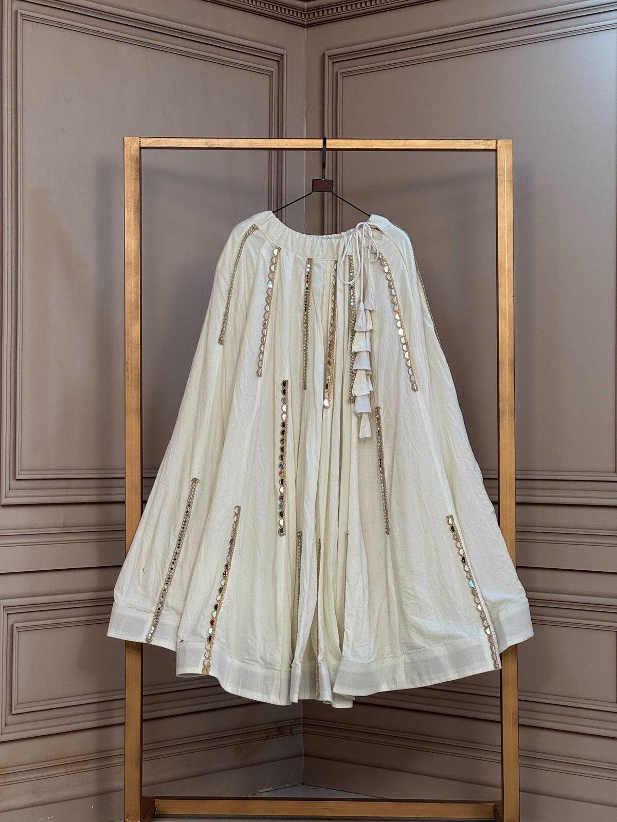 Rayon Designer Lehenga in White