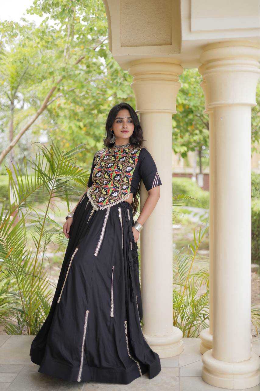 Rayon Traditional Lehenga in Rani