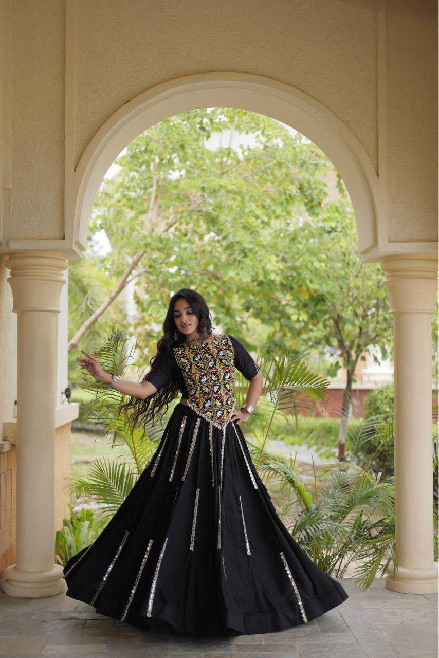 Rayon Traditional Lehenga in Rani
