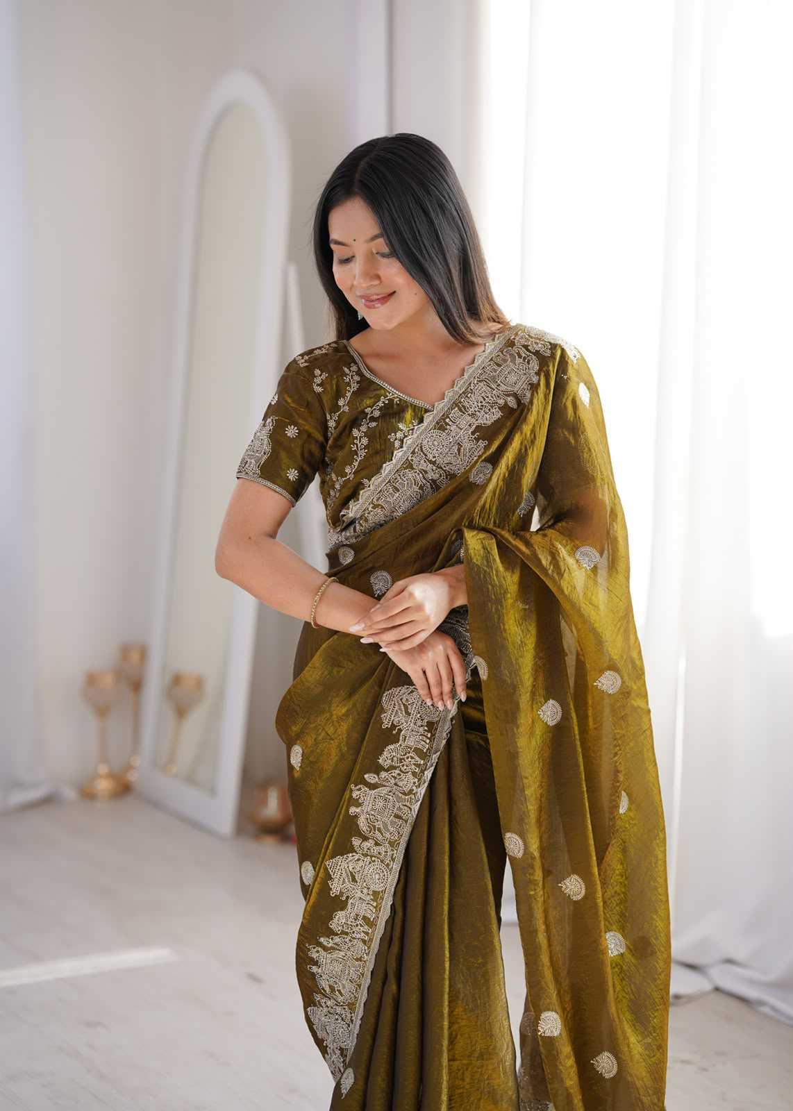 Crunchi Fancy Saree