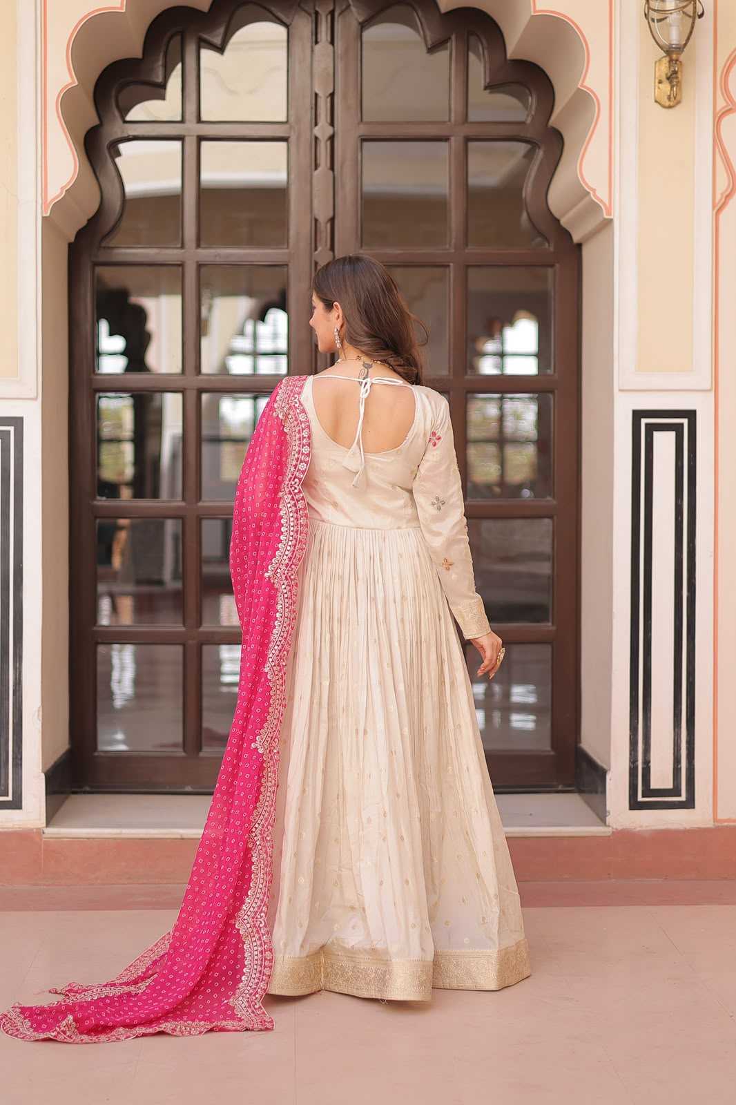 Jacquard Embroidery Gown