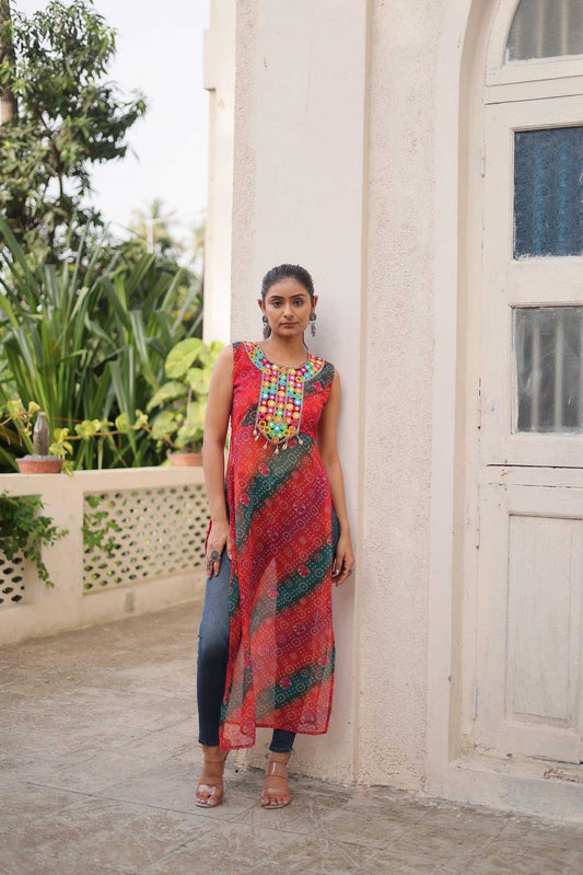 Georgette Printed Kurti