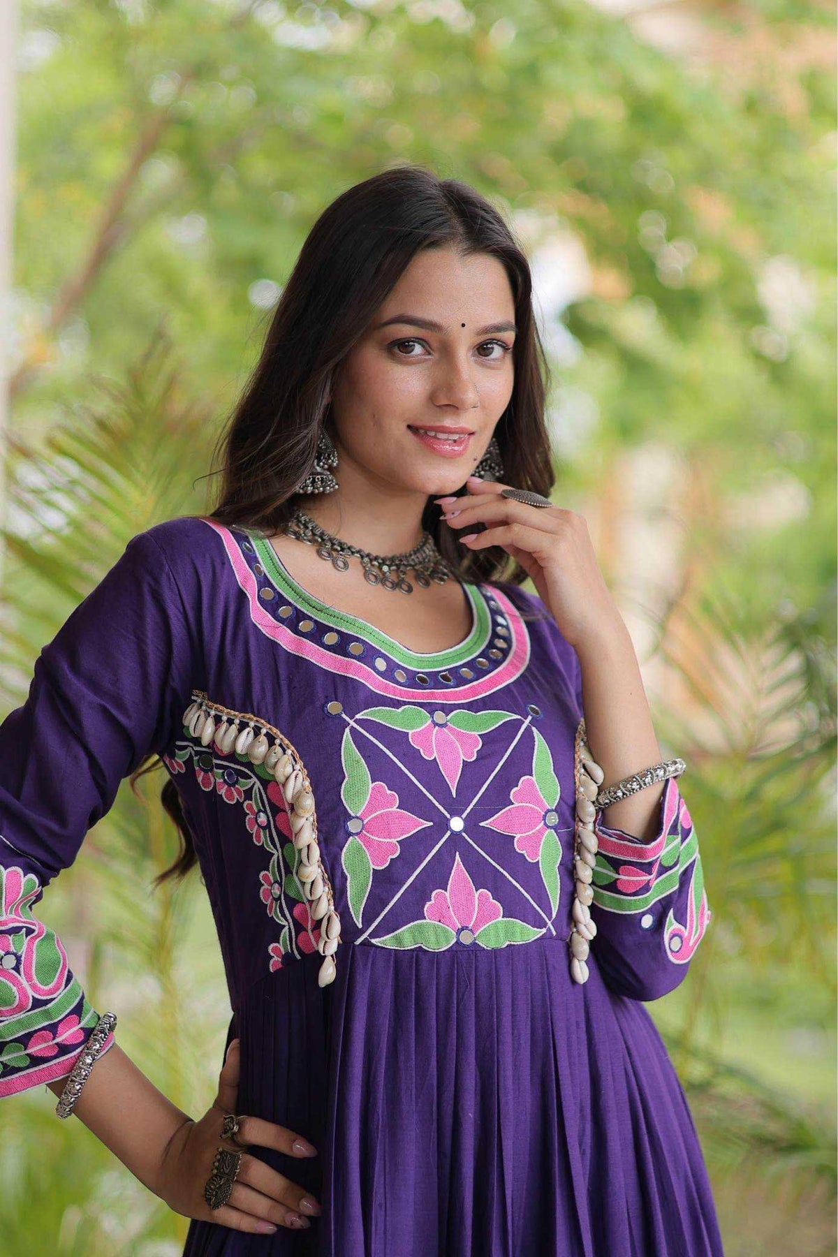 Cotton Embroidery Gown