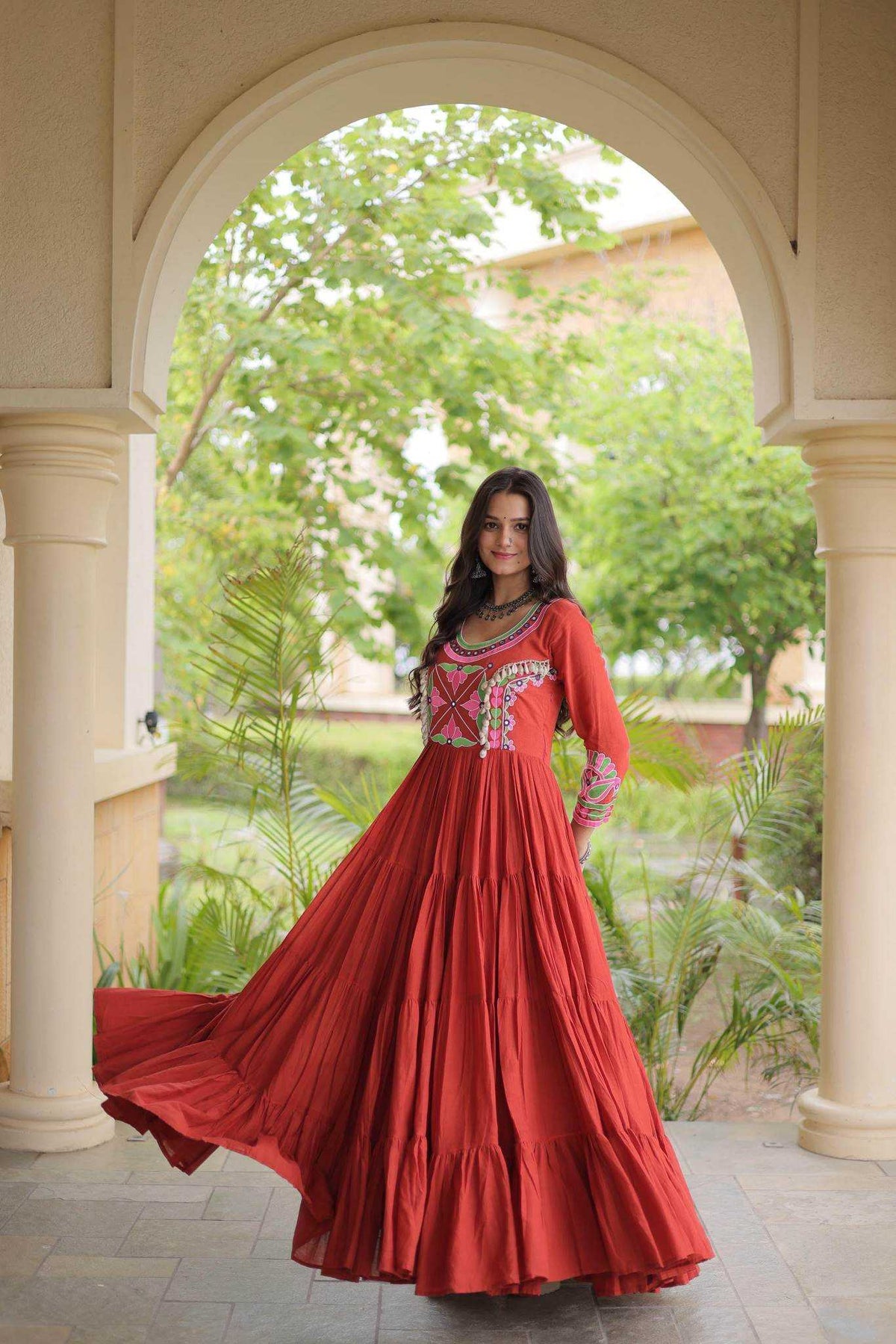 Cotton Embroidery Gown