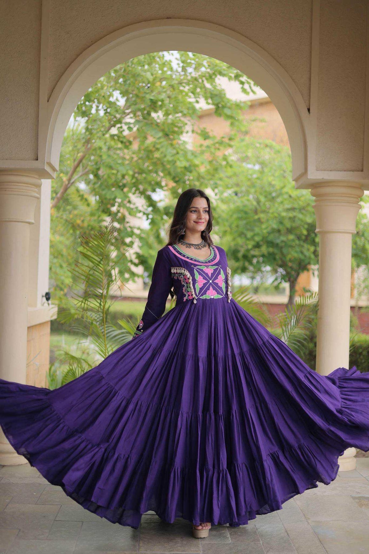 Cotton Embroidery Gown