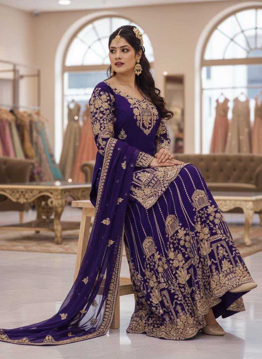 Faux Georgette Party Wear Kurti