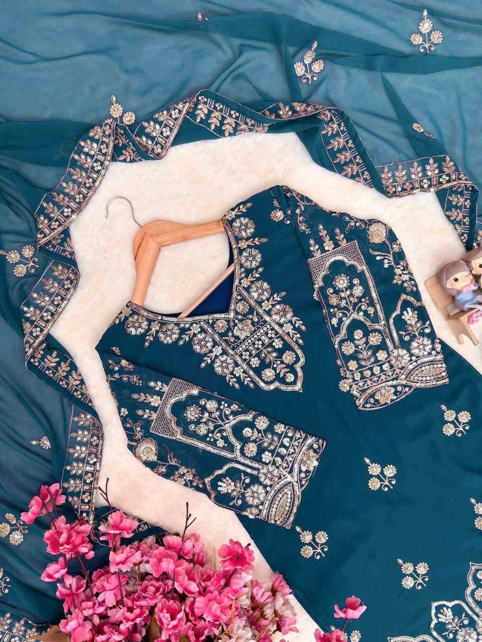 Faux Georgette Party Wear Kurti