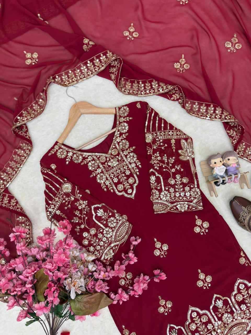 Faux Georgette Party Wear Kurti