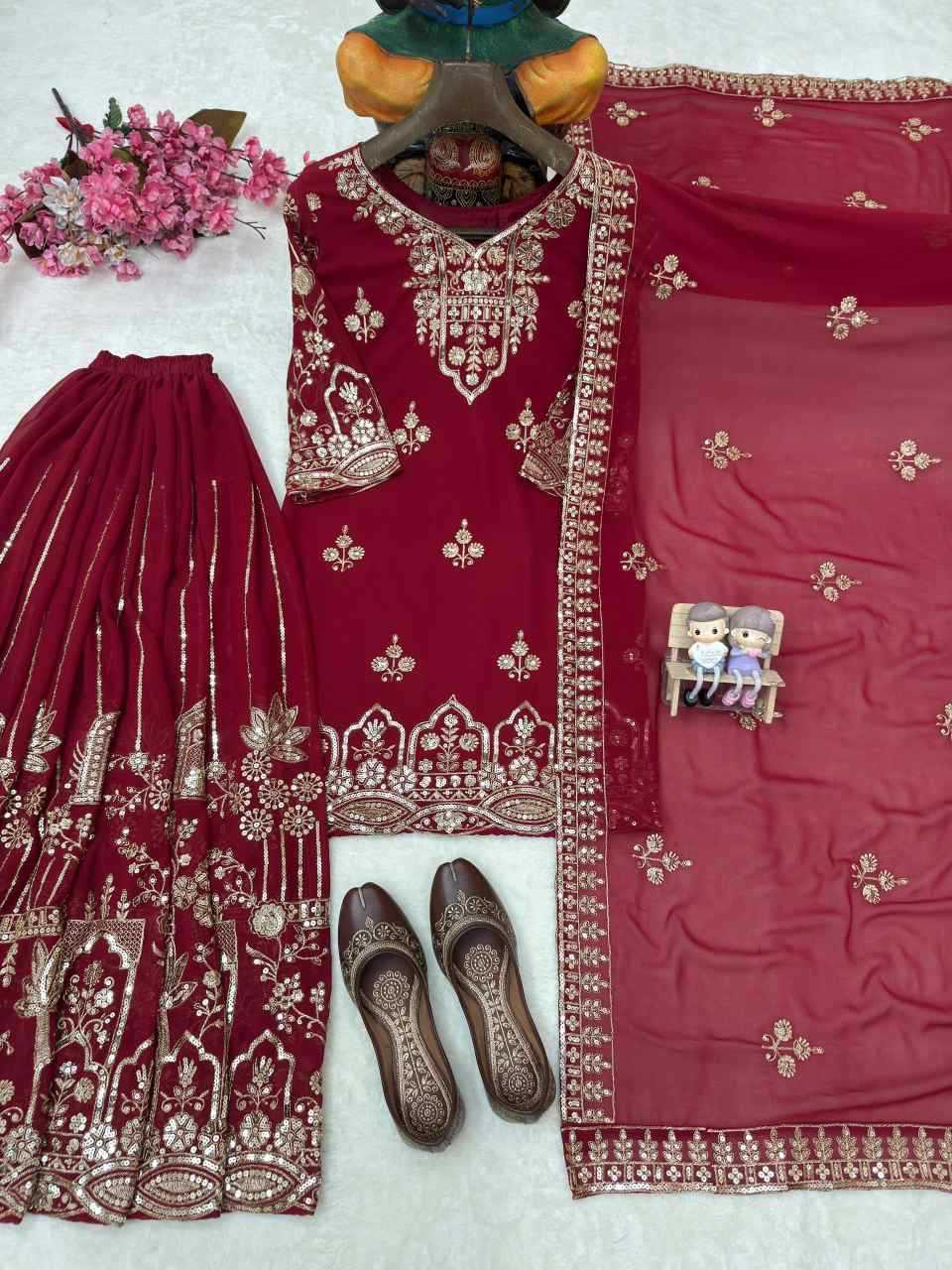 Faux Georgette Party Wear Kurti