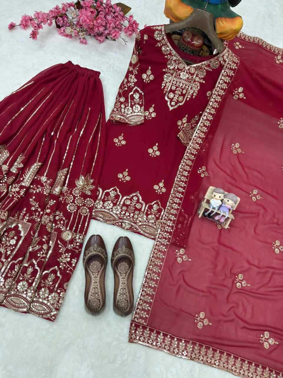 Faux Georgette Party Wear Kurti