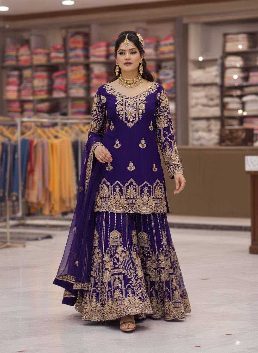 Faux Georgette Party Wear Kurti