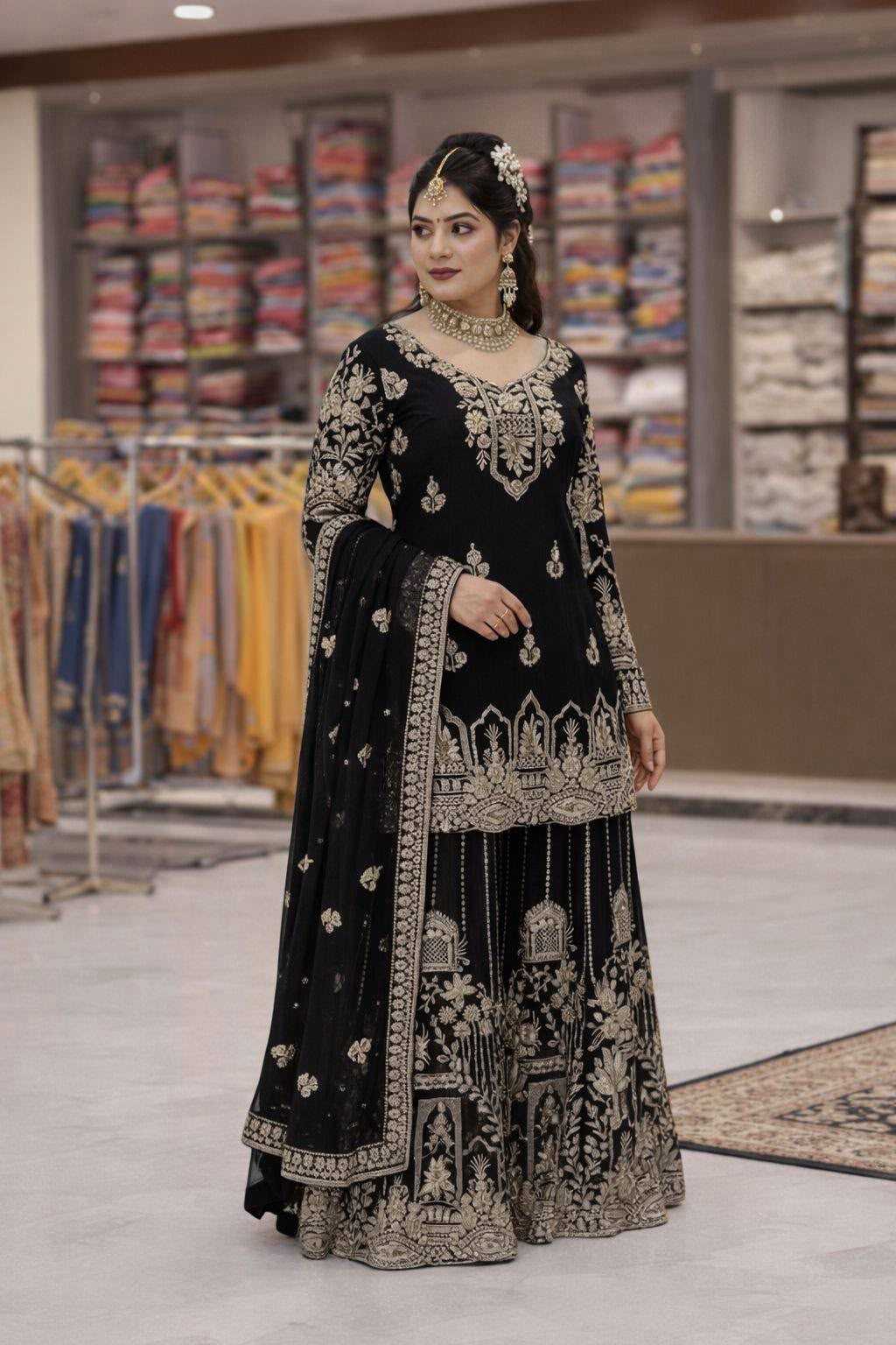 Faux Georgette Party Wear Kurti