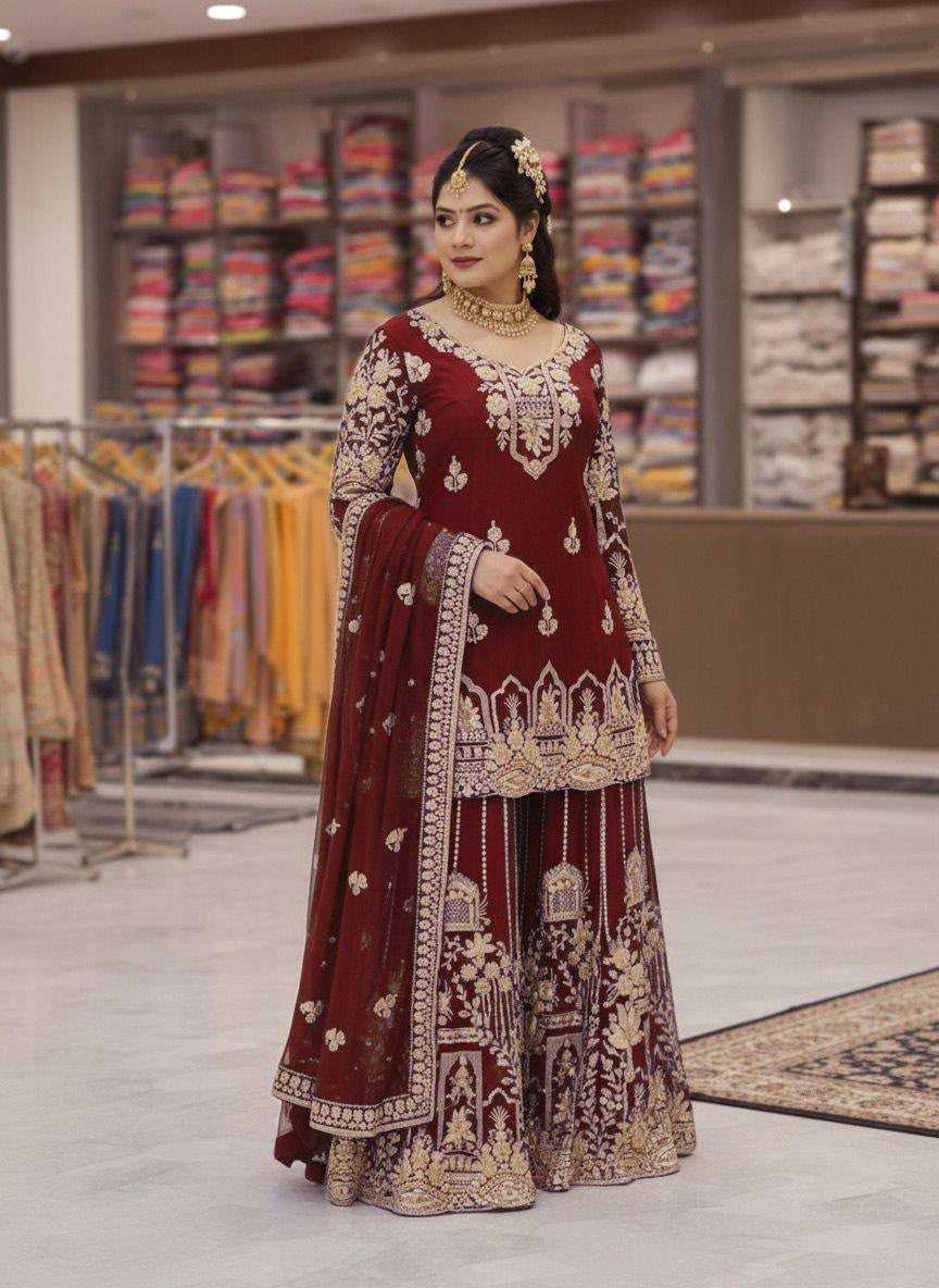 Faux Georgette Party Wear Kurti