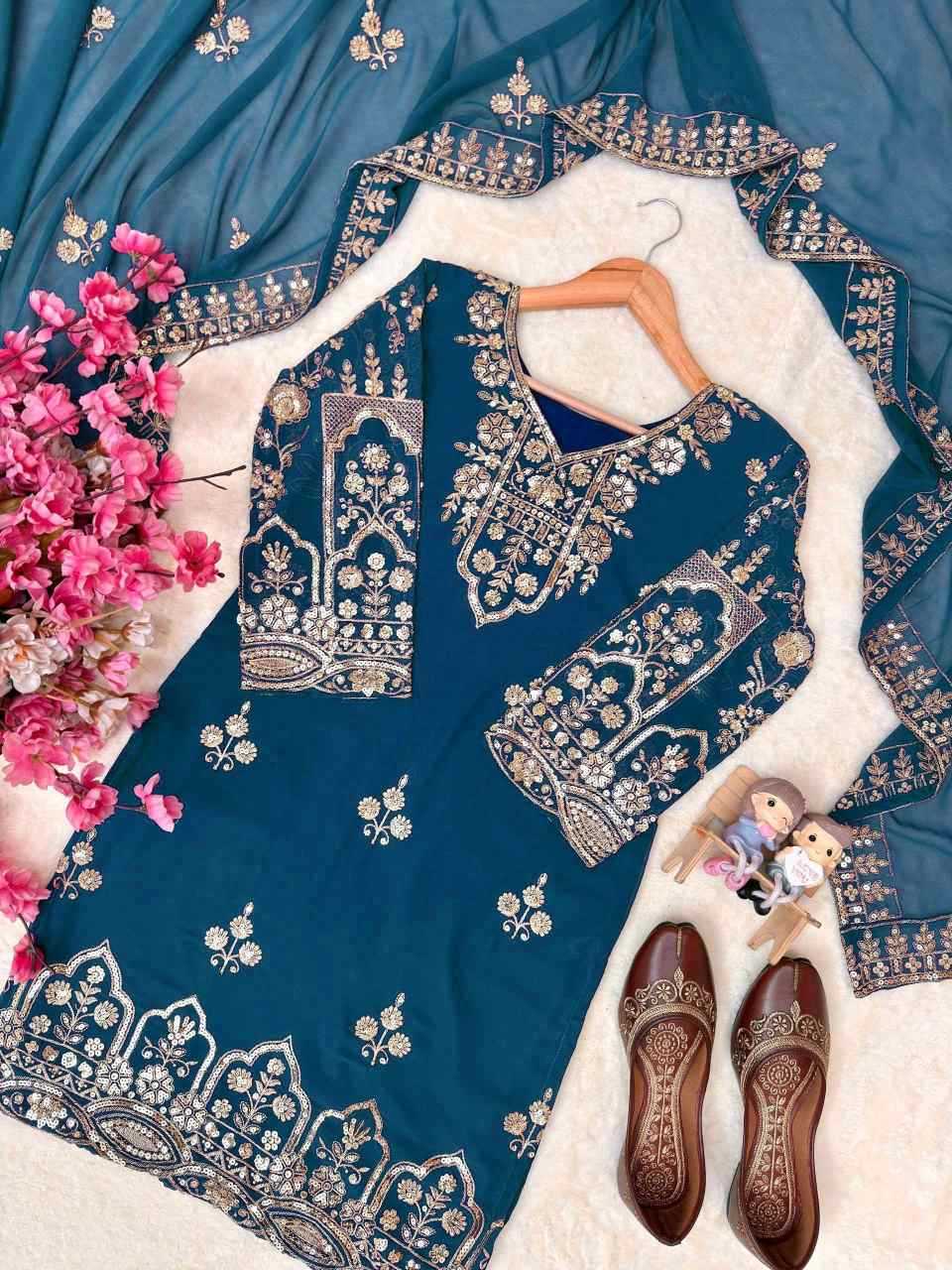 Faux Georgette Party Wear Kurti