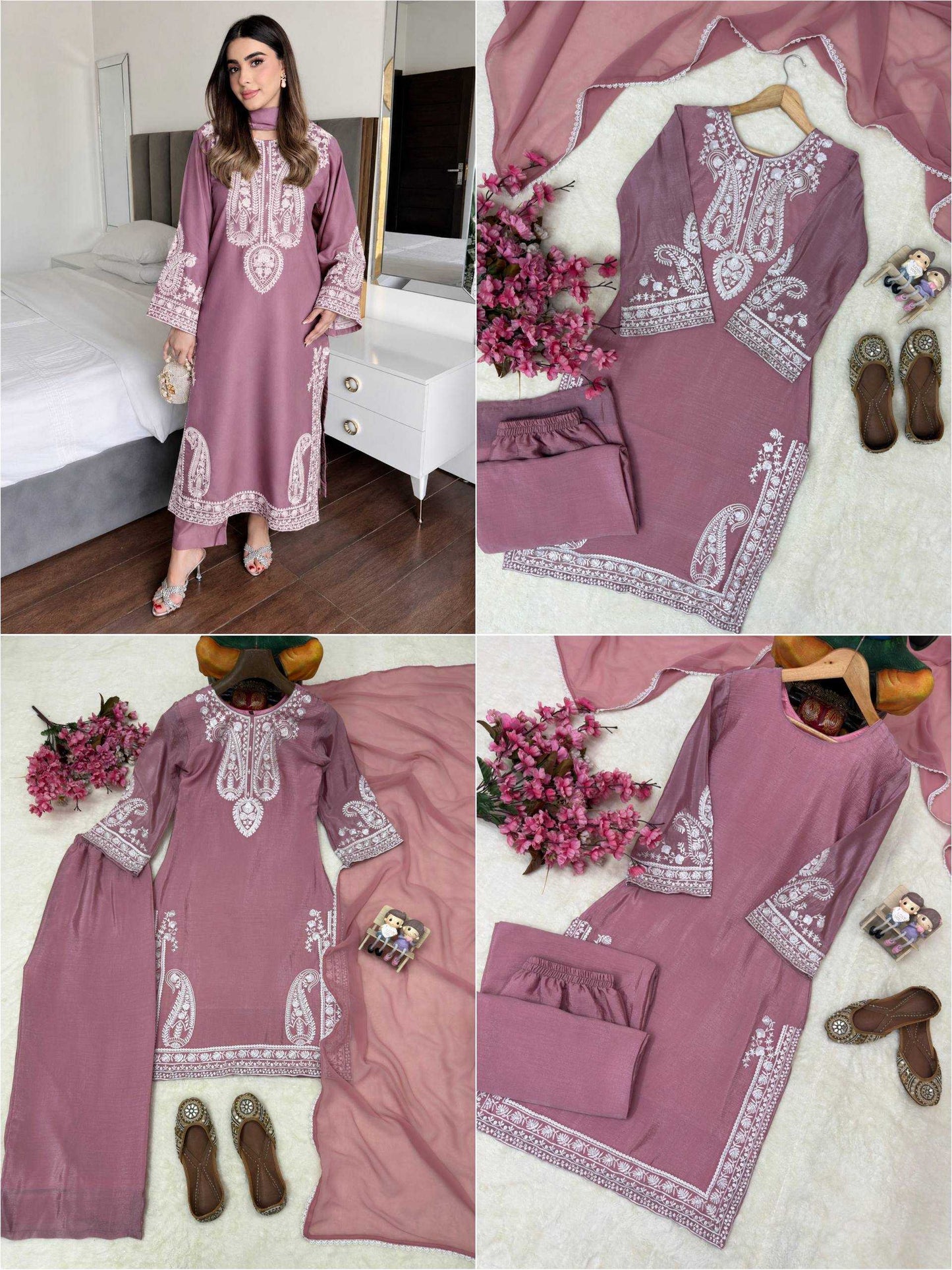 Chinon Silk Designer Kurti