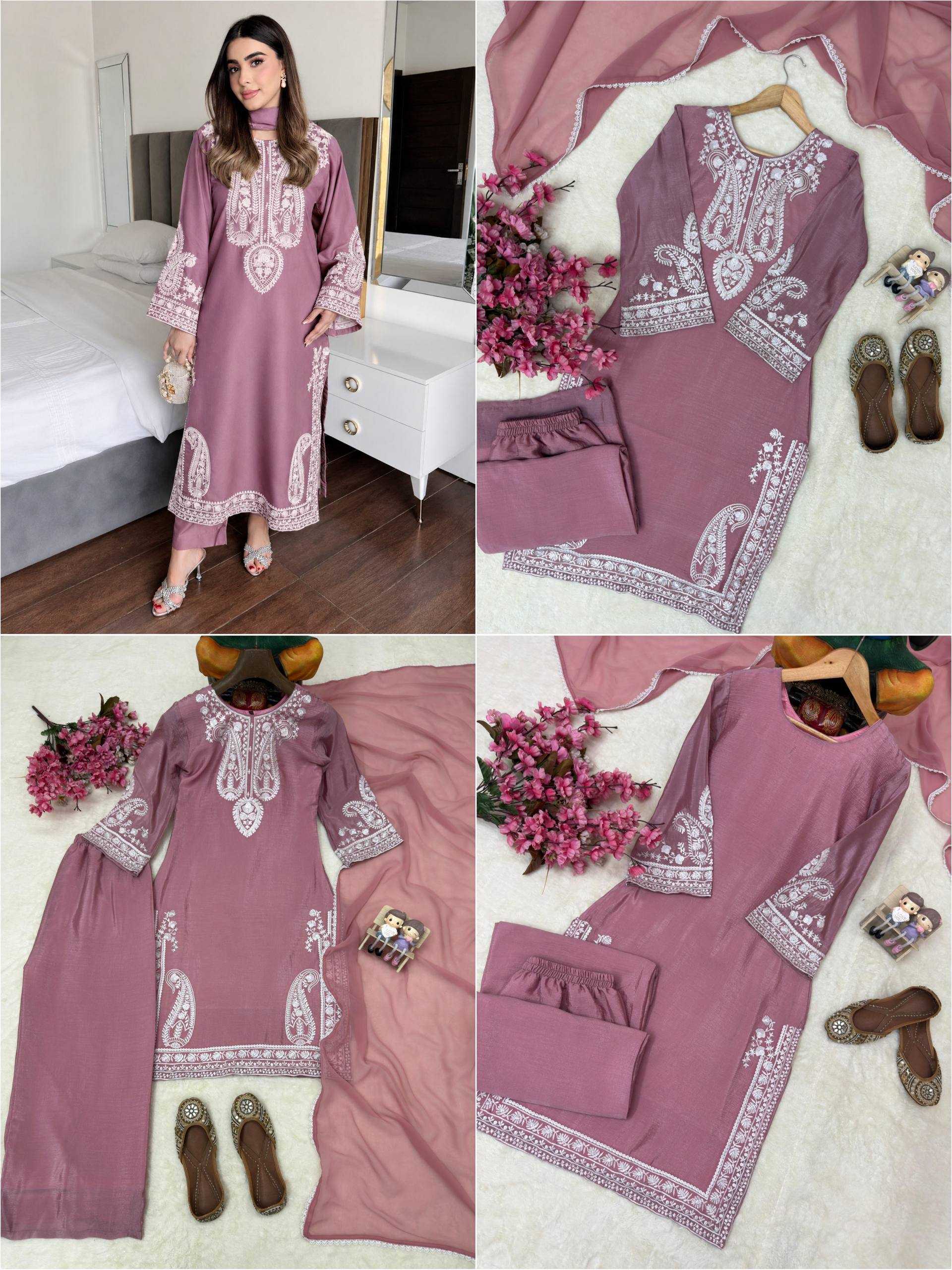 Chinon Silk Designer Kurti