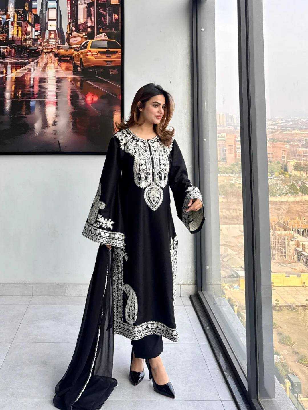 Chinon Silk Designer Kurti