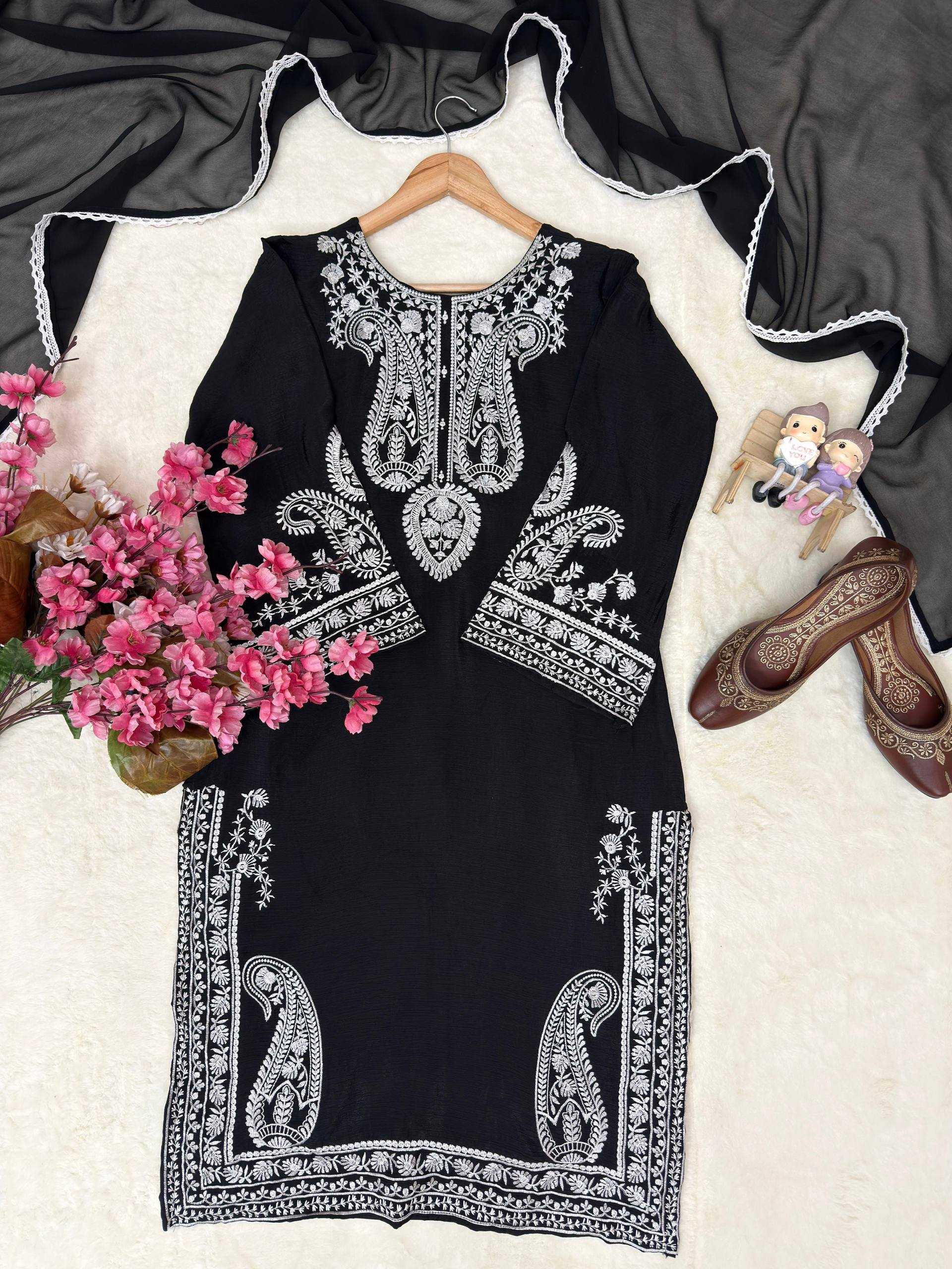 Chinon Silk Designer Kurti