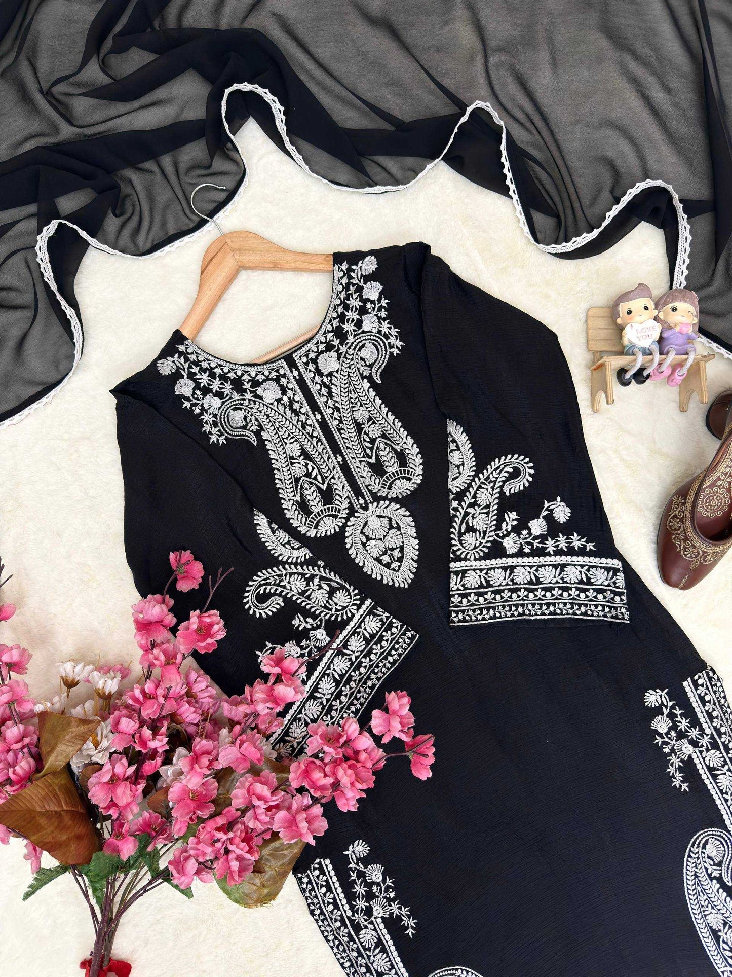 Chinon Silk Designer Kurti