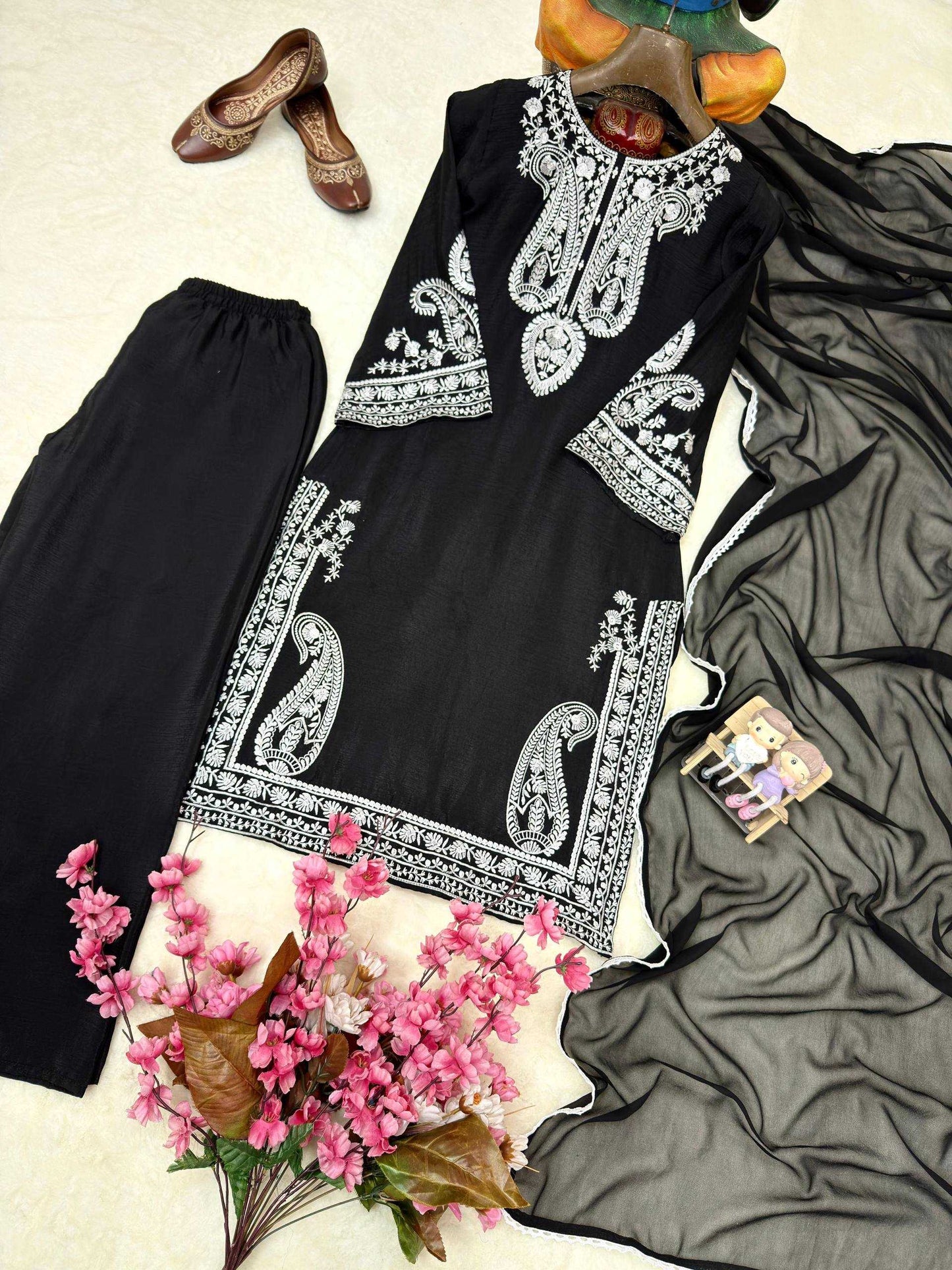 Chinon Silk Designer Kurti