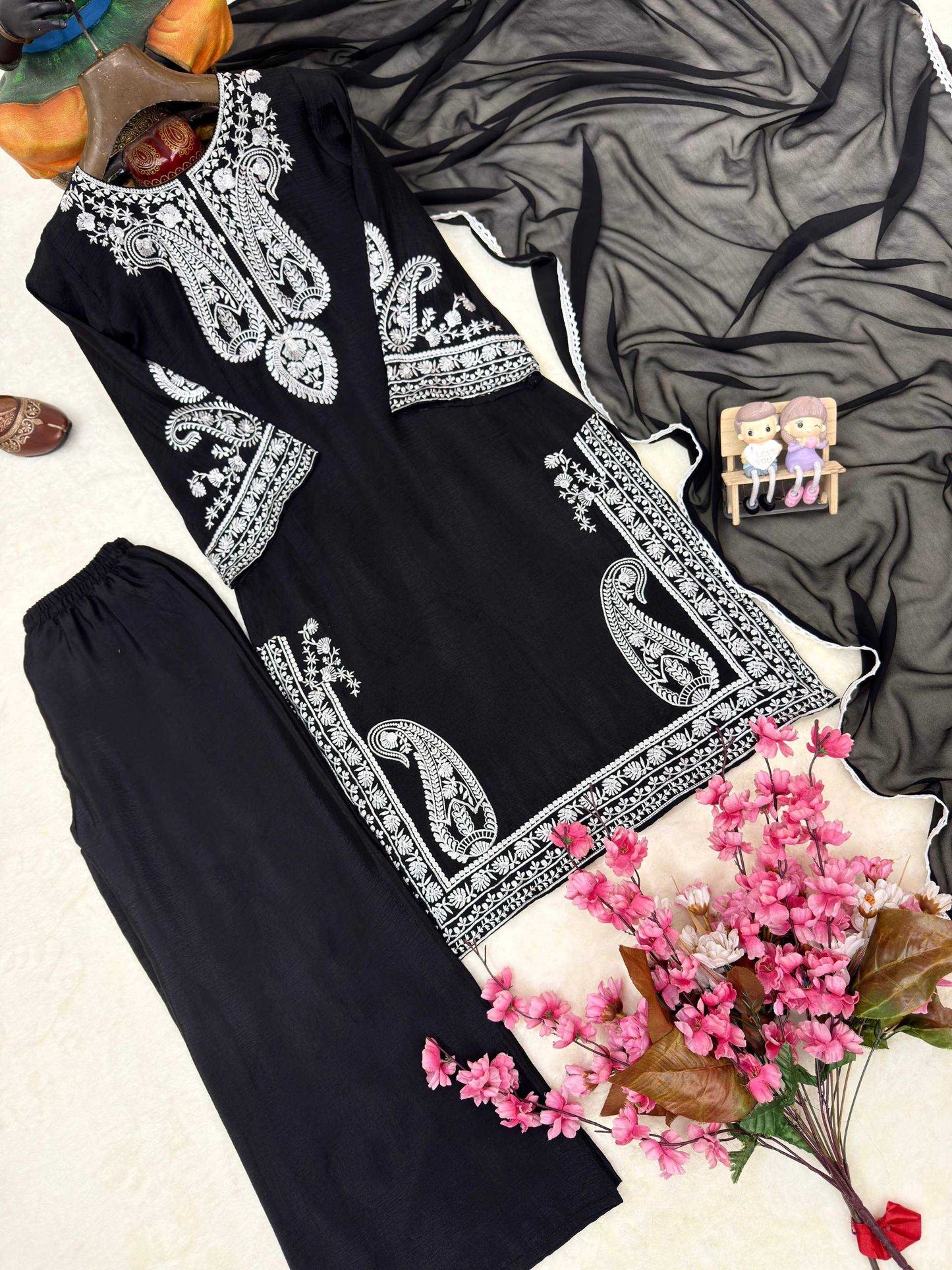 Chinon Silk Designer Kurti