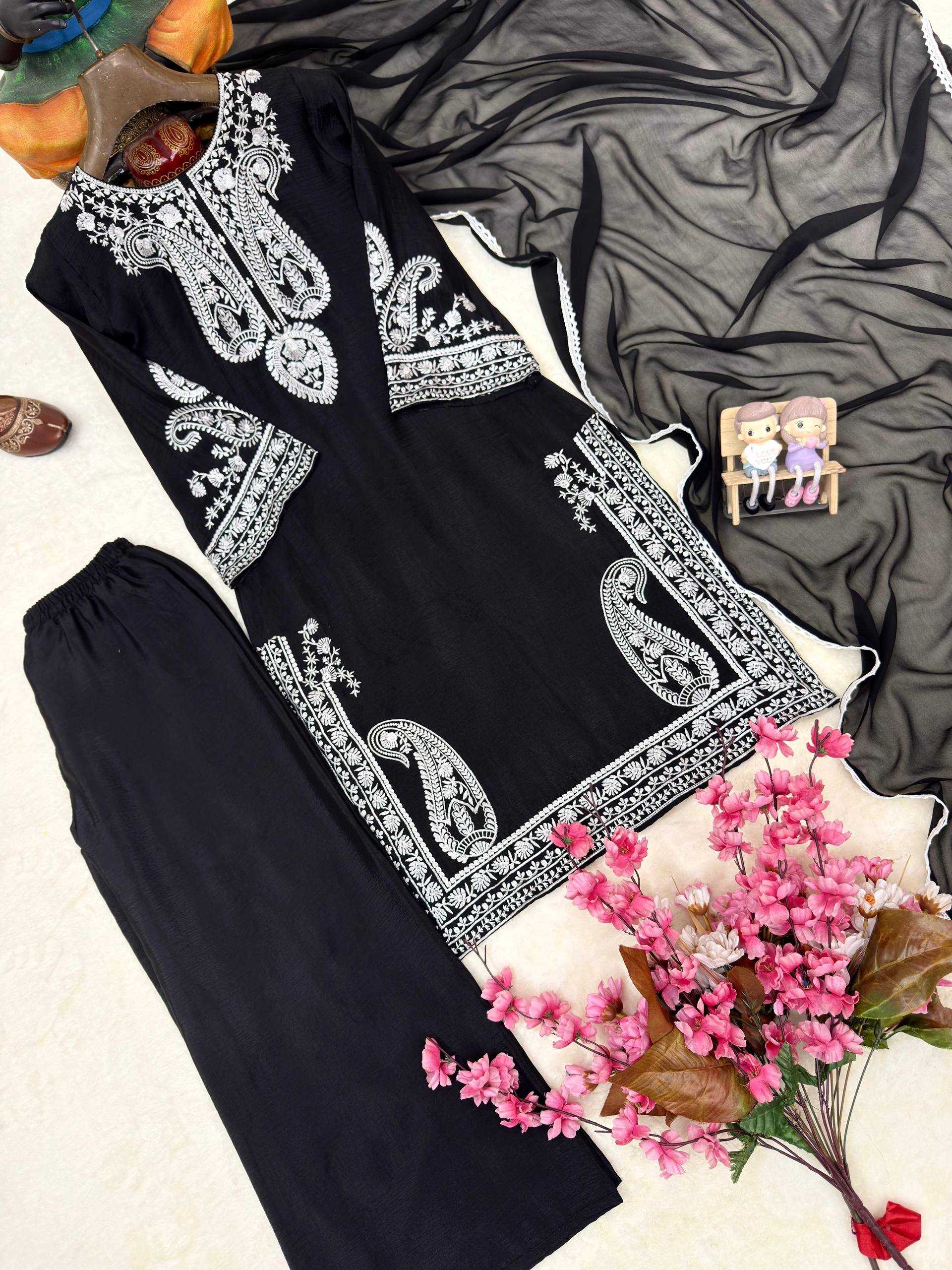 Chinon Silk Designer Kurti