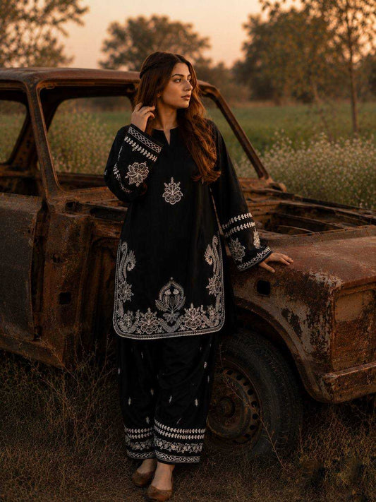 Heavy Roman Silk Designer Kurti