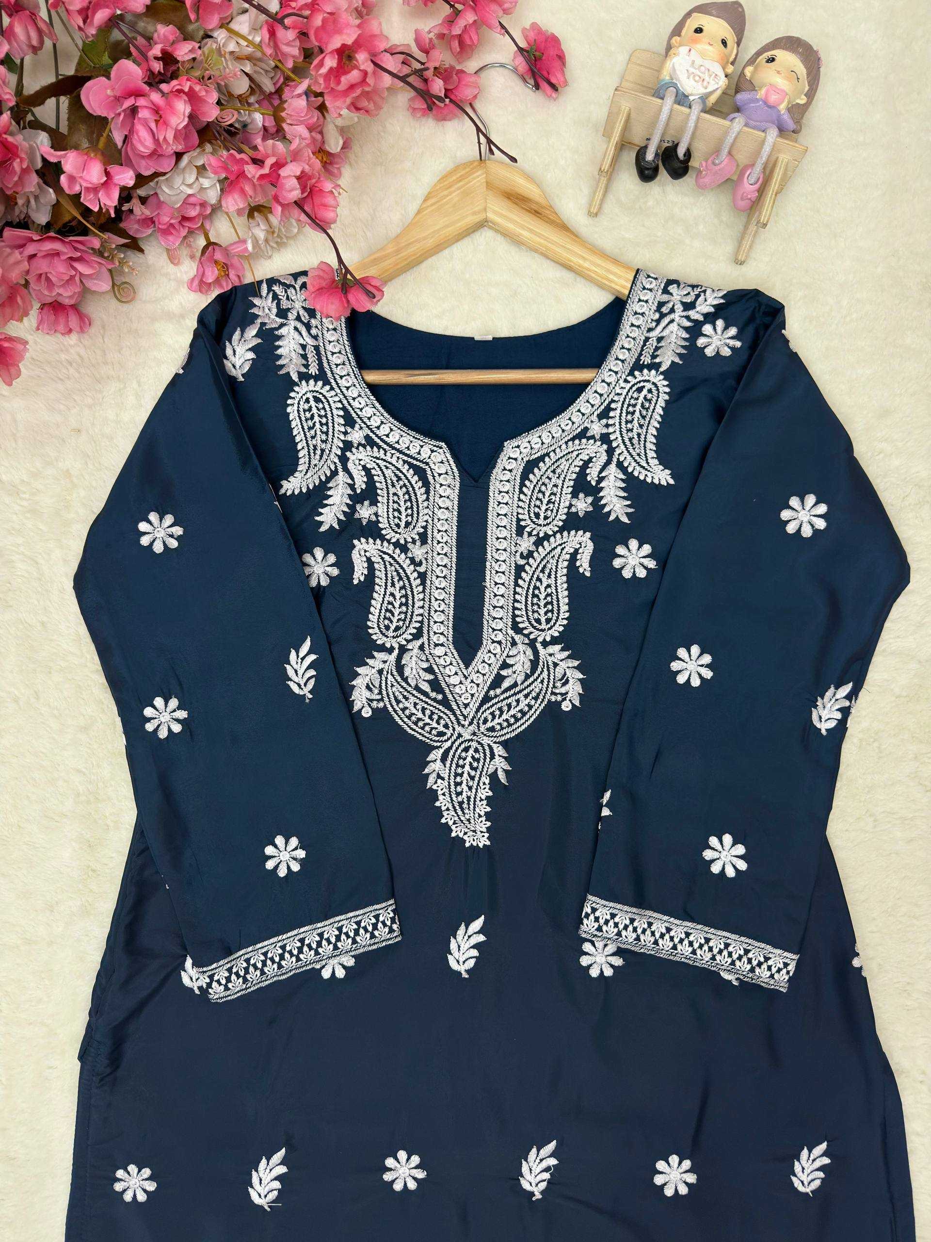 Crepe Silk Party Wear Kurti