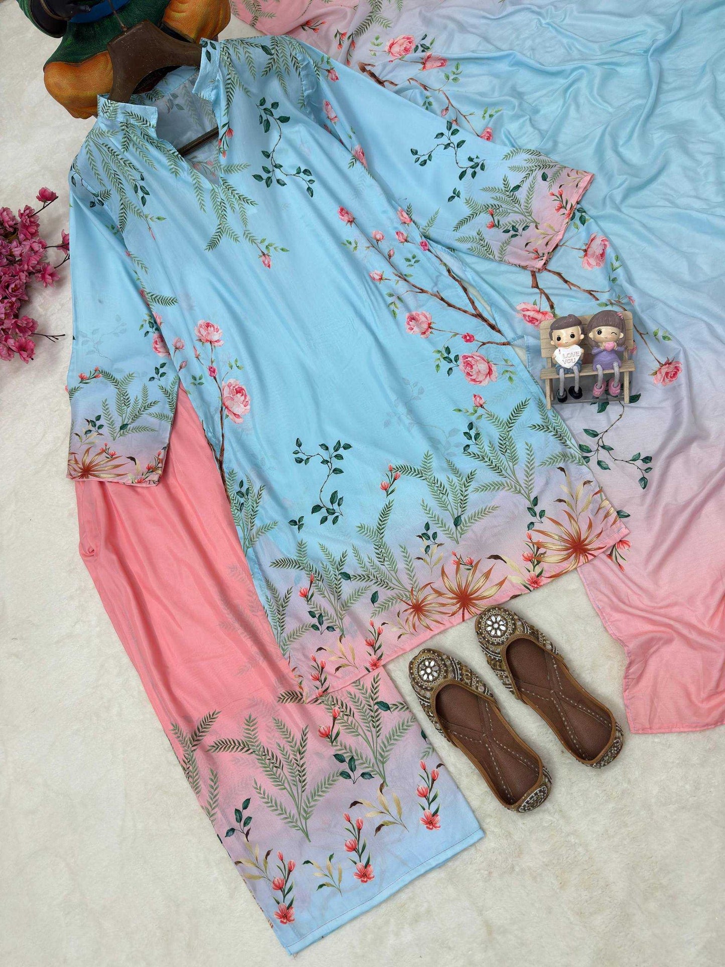 Heavy Maslin Cotton Party Wear Kurti