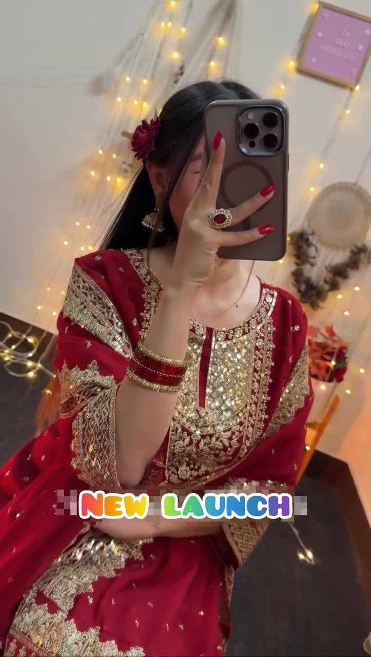 Faux Georgette Embroidery Suit