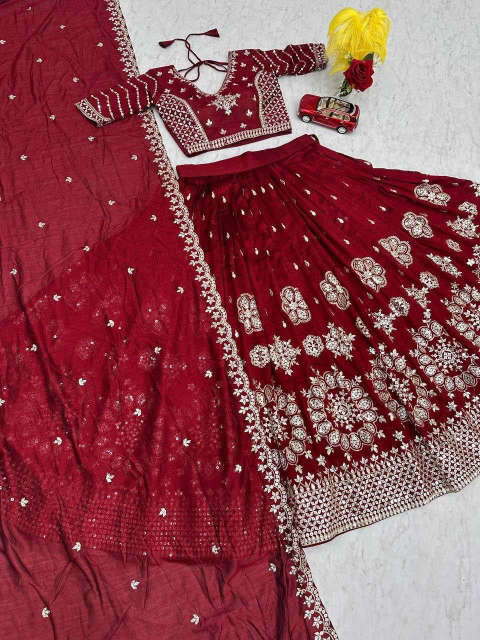 Vichitra Silk Designer Lehenga