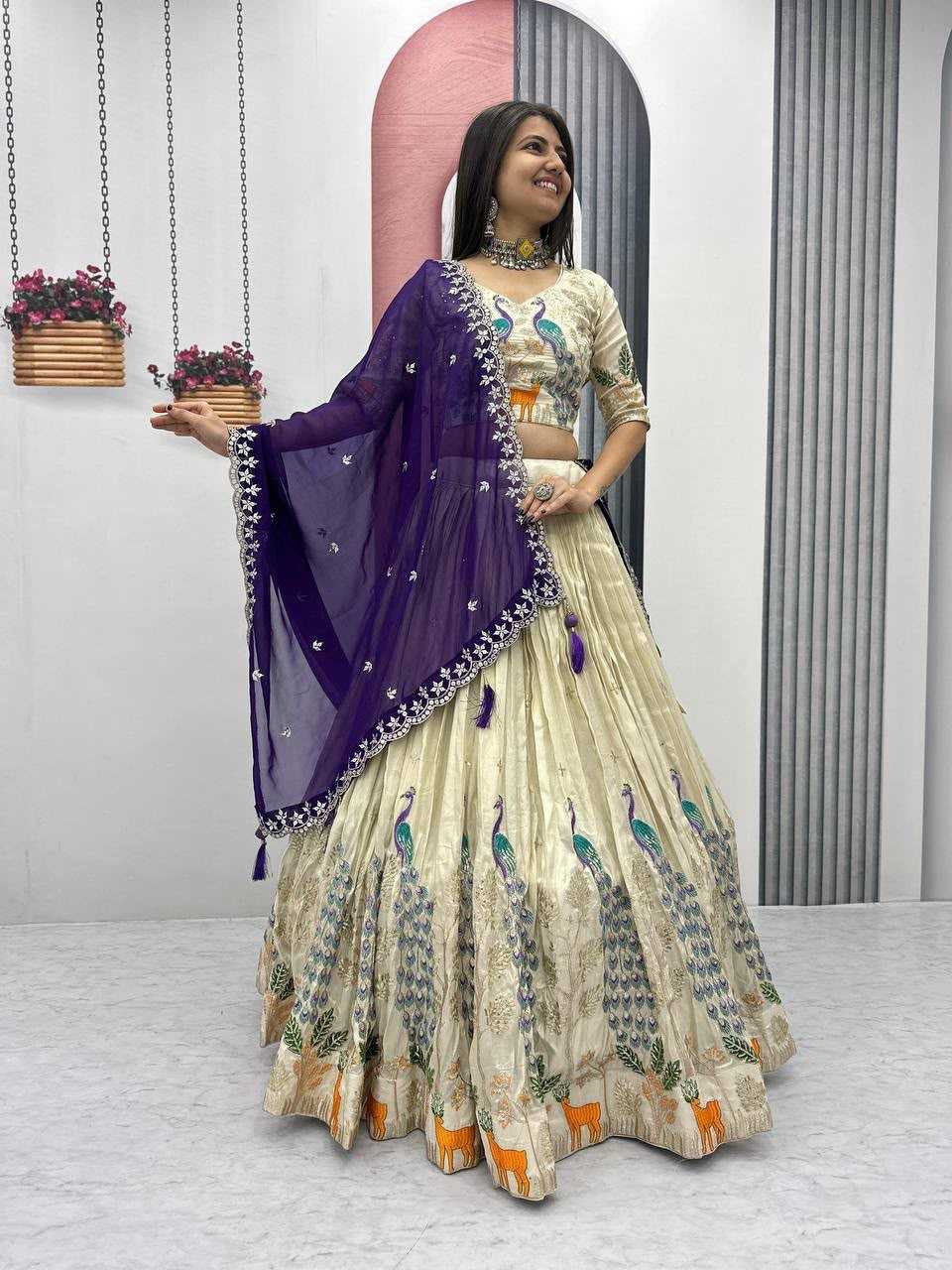 Tissue Silk Designer Lehenga
