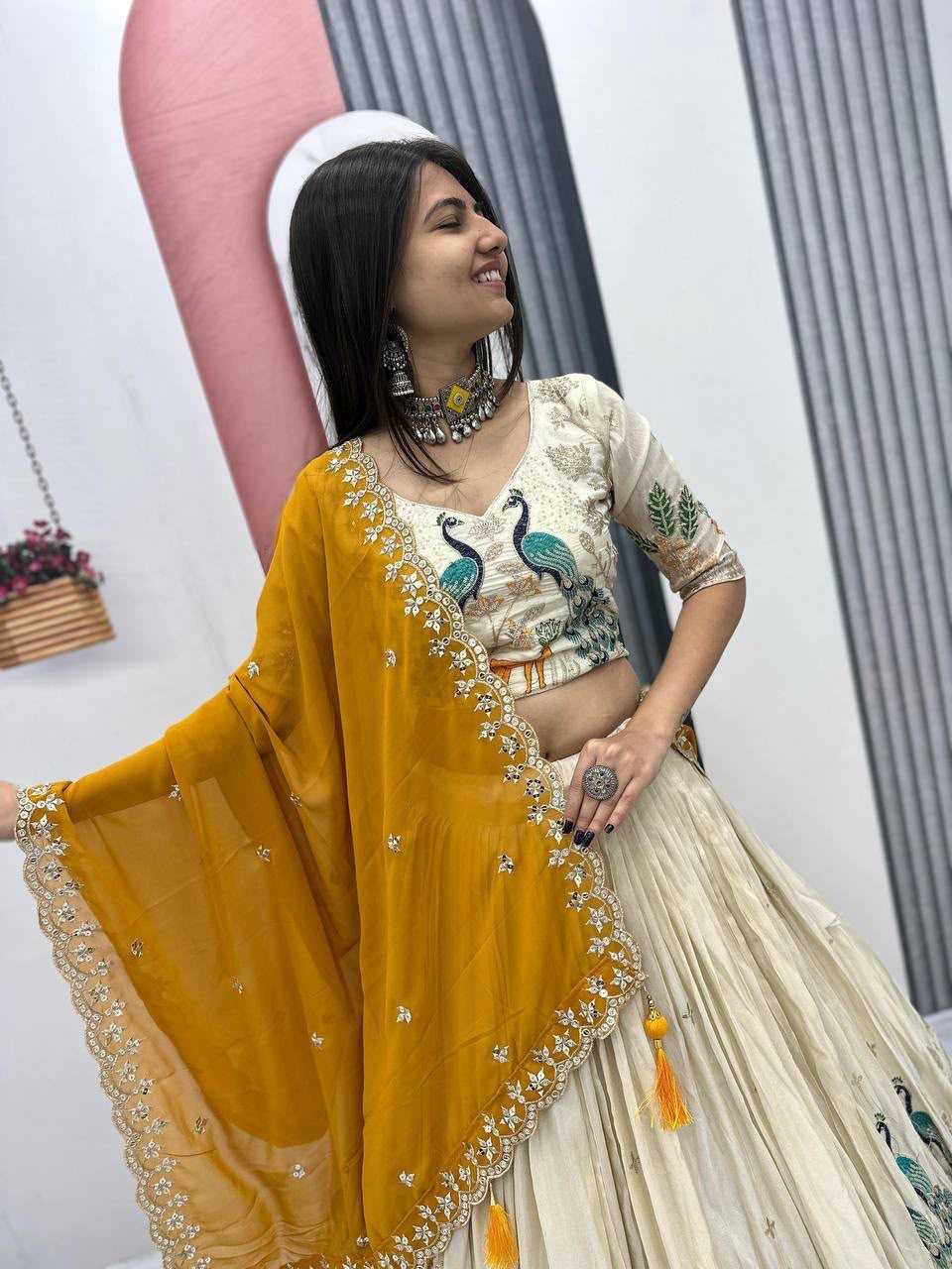 Tissue Silk Designer Lehenga