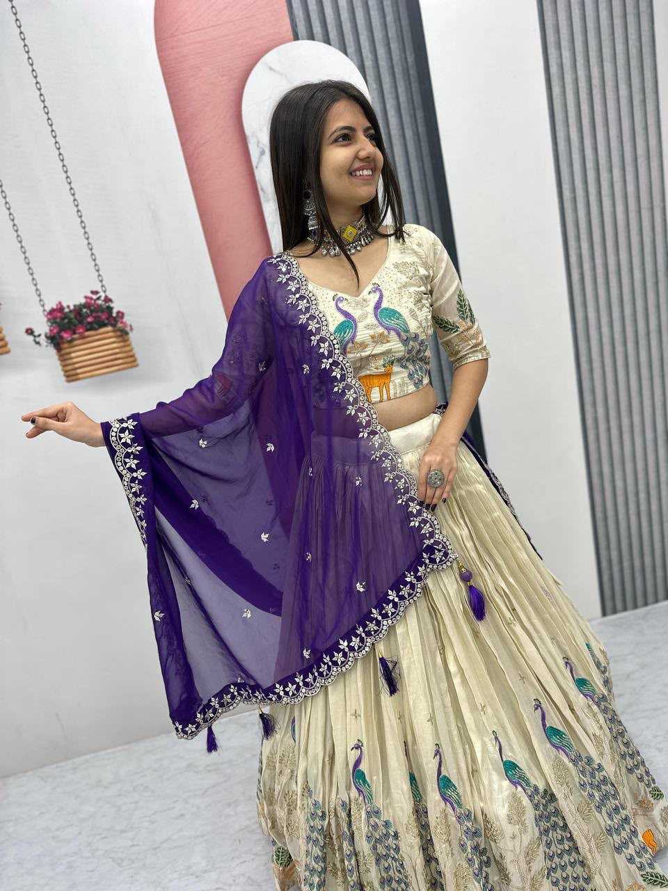 Tissue Silk Designer Lehenga