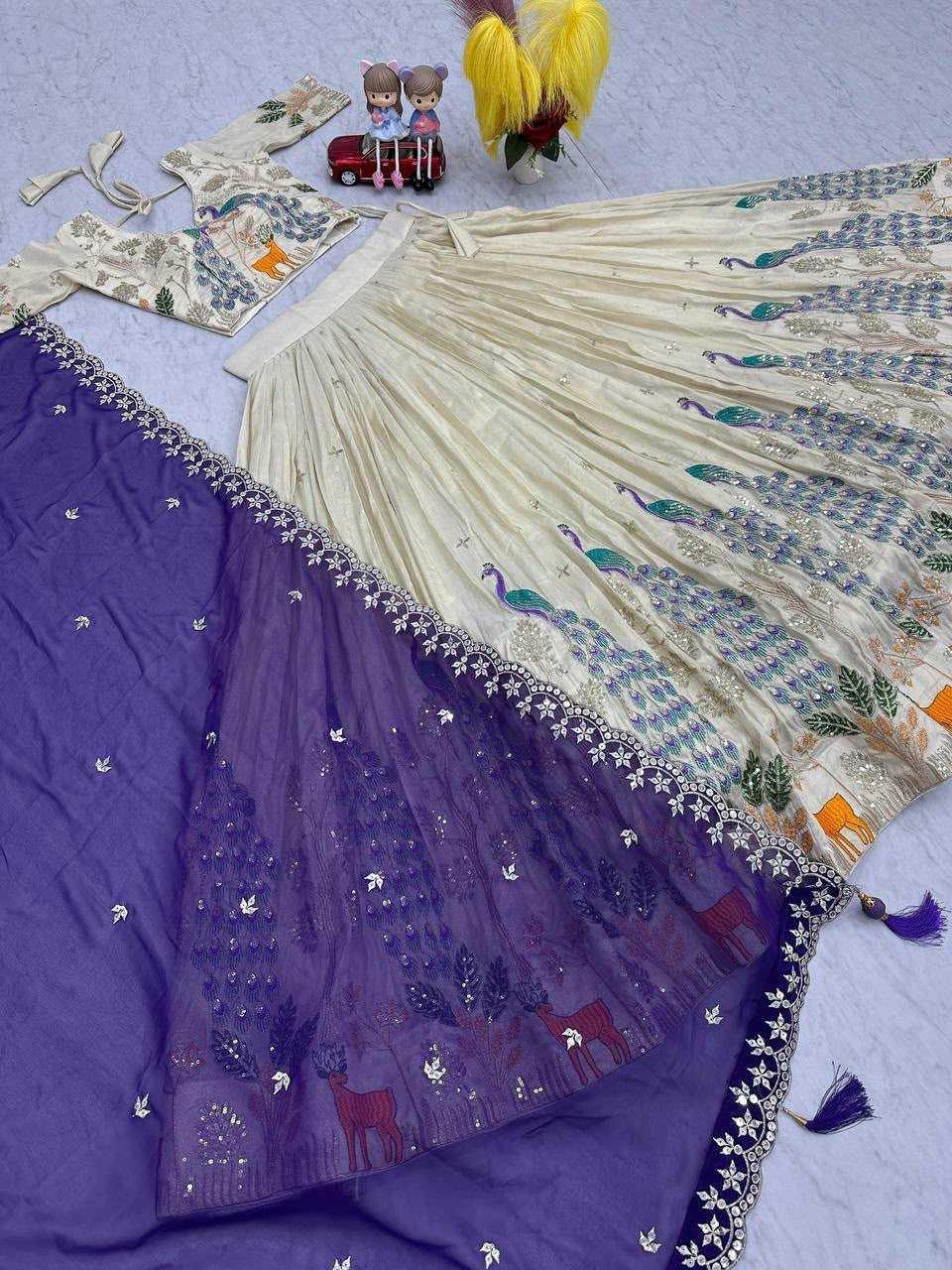 Tissue Silk Designer Lehenga